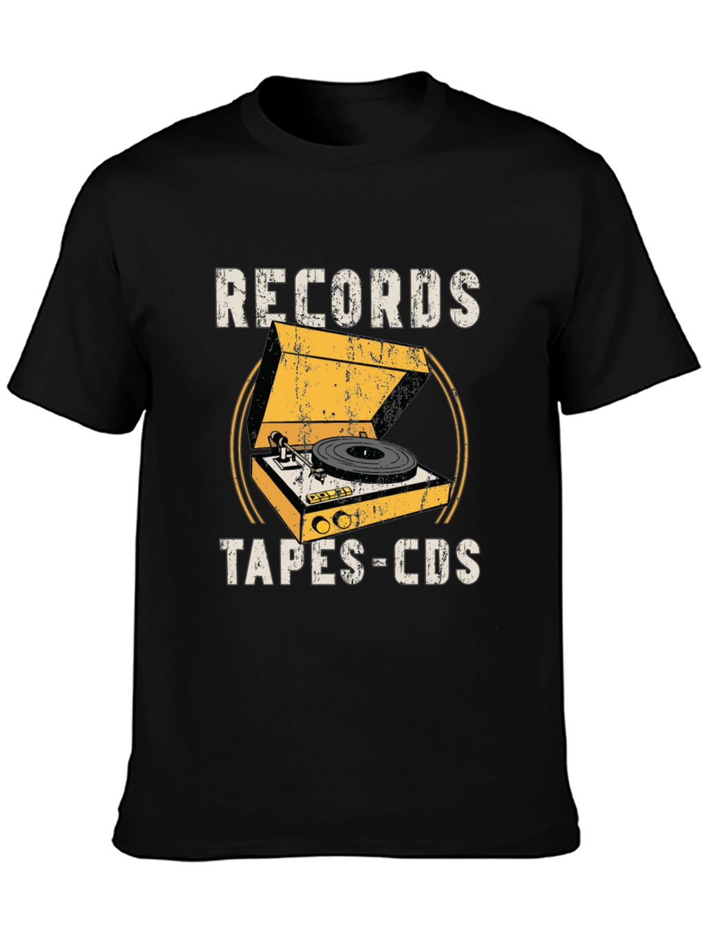 Retro Records Tapes CDs Graphic Tee