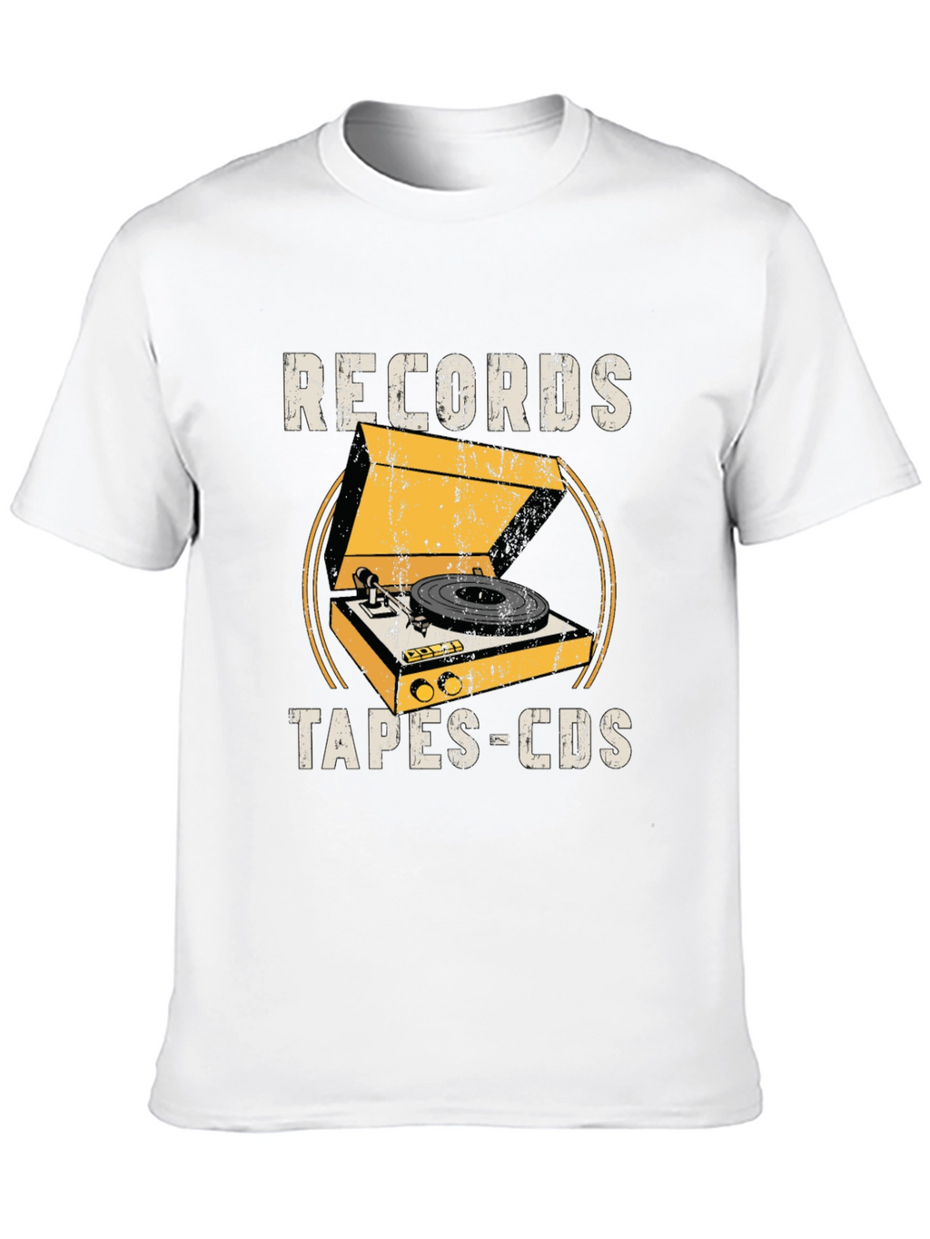 Retro Records Tapes CDs Graphic Tee
