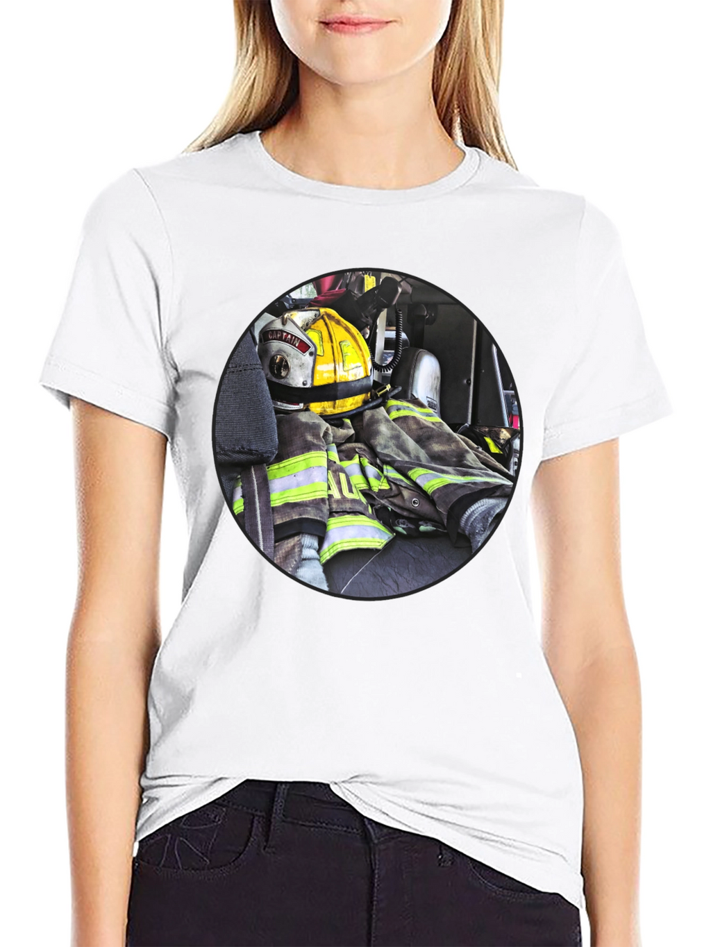 Firefighter Gear Graphic Tee - Bold & Durable