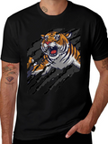 Roaring Tiger Graphic Print T-Shirt
