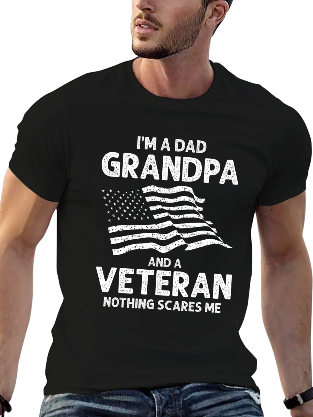 Dad Grandpa Veteran Graphic T-Shirt
