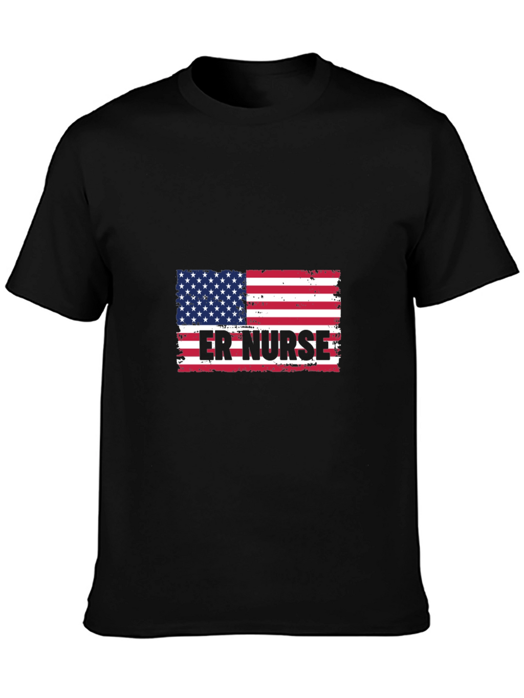 ER Nurse American Flag T-Shirt - Patriotic Medical Apparel