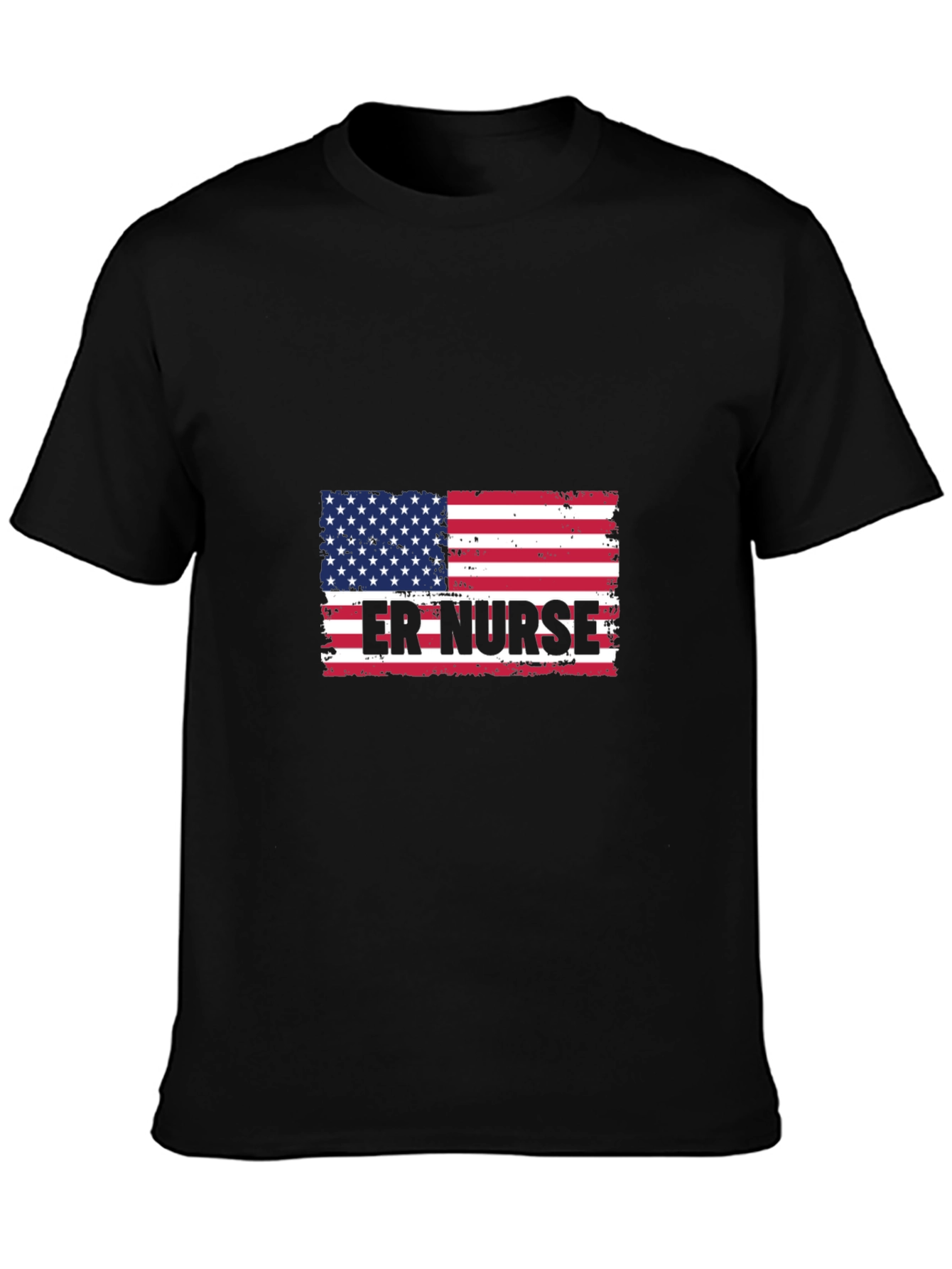 ER Nurse American Flag T-Shirt - Patriotic Medical Apparel