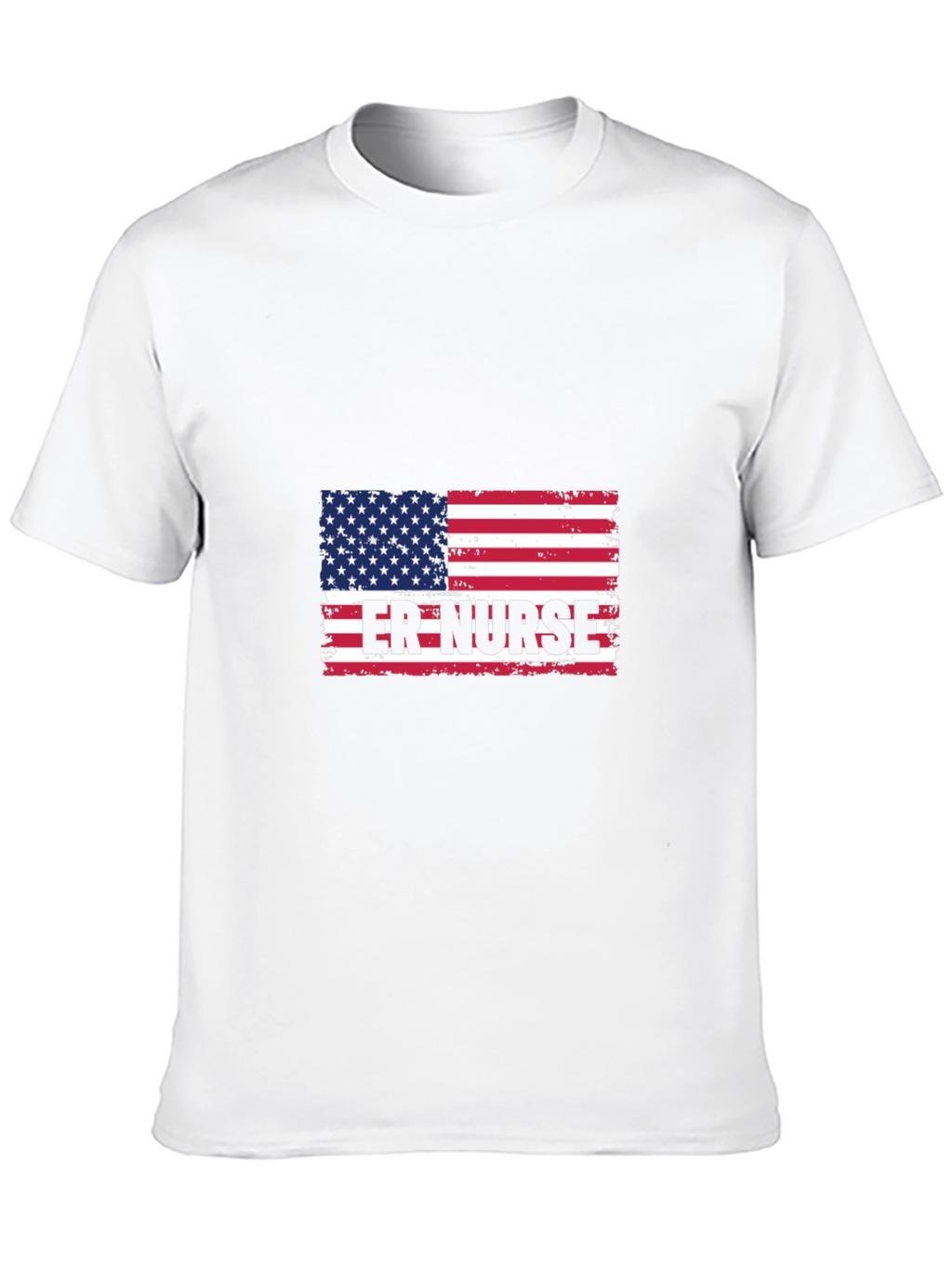 ER Nurse American Flag T-Shirt - Patriotic Medical Apparel