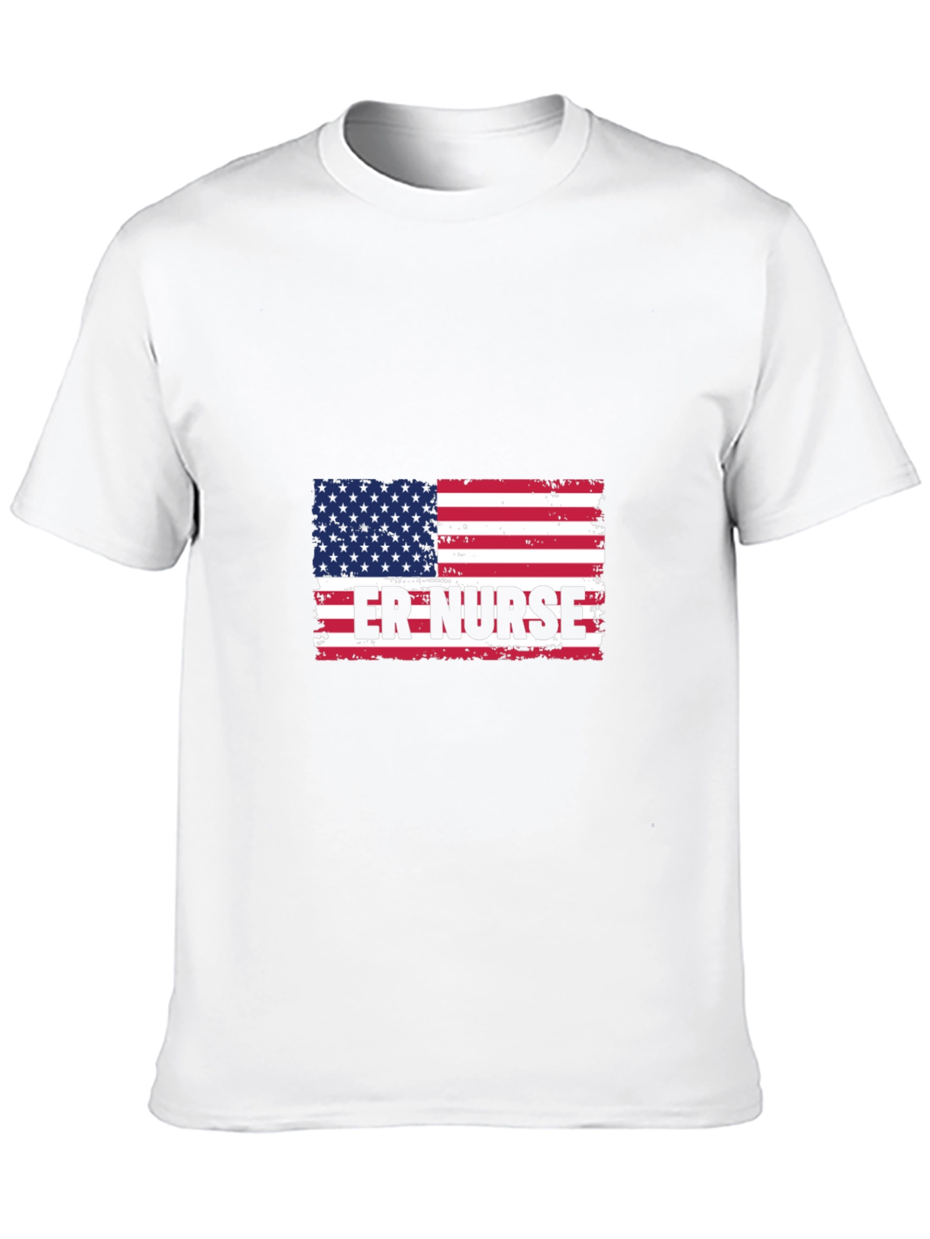 ER Nurse American Flag T-Shirt - Patriotic Medical Apparel