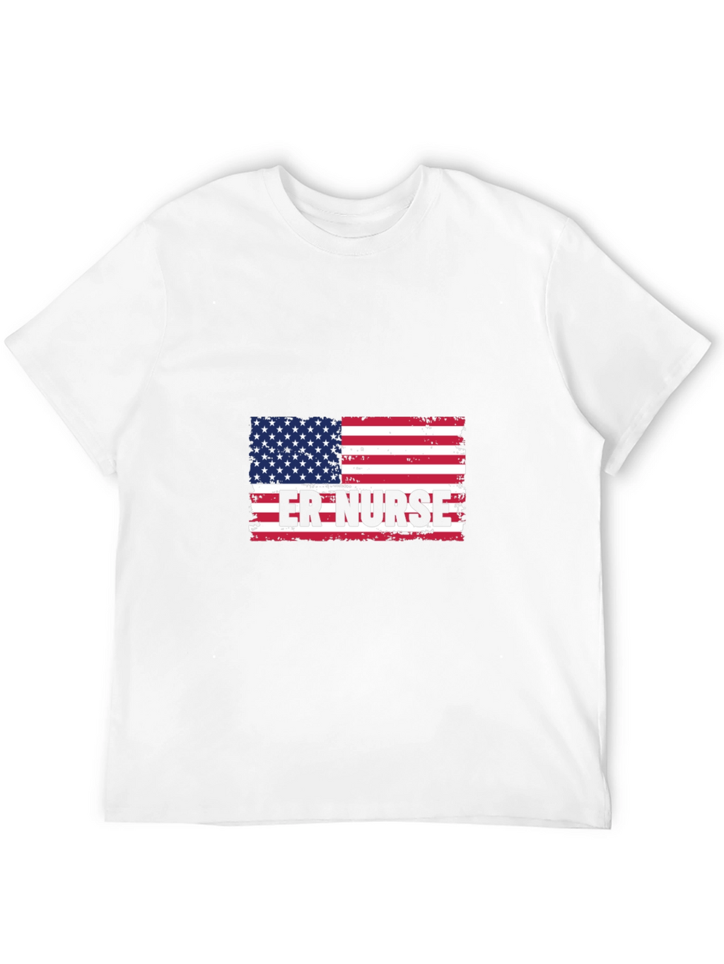 ER Nurse American Flag T-Shirt - Patriotic Medical Apparel