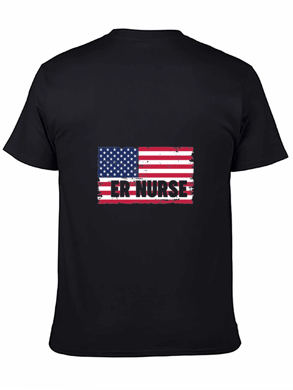 ER Nurse American Flag T-Shirt - Patriotic Medical Apparel