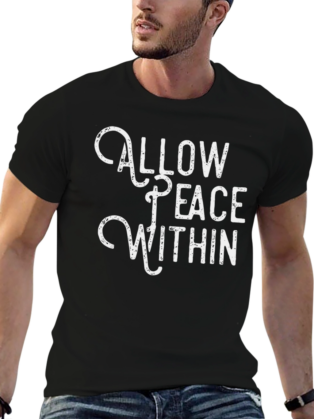 Allow Peace Within Black Graphic Tee