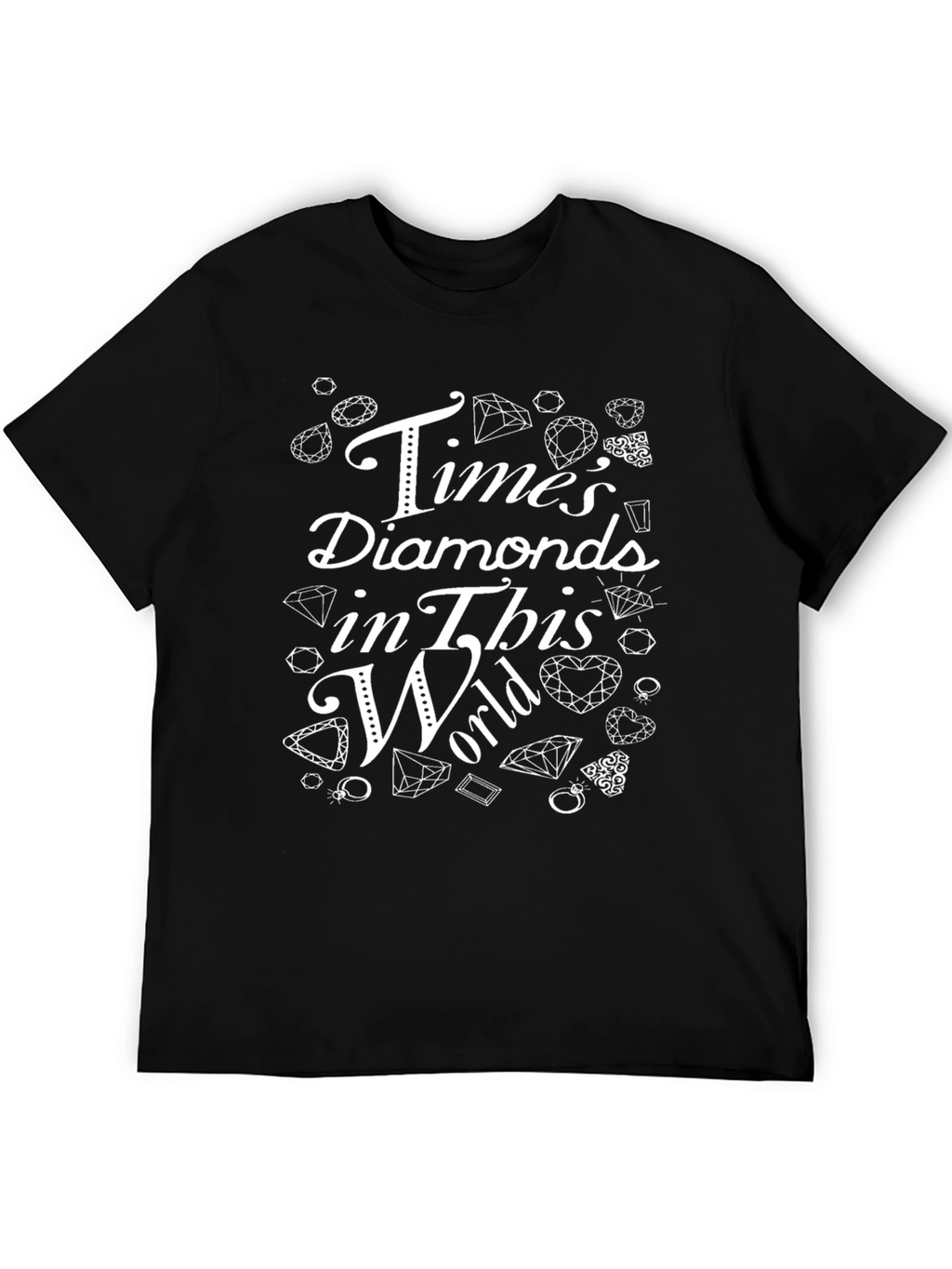 Times Diamonds Graphic T-Shirt - Black