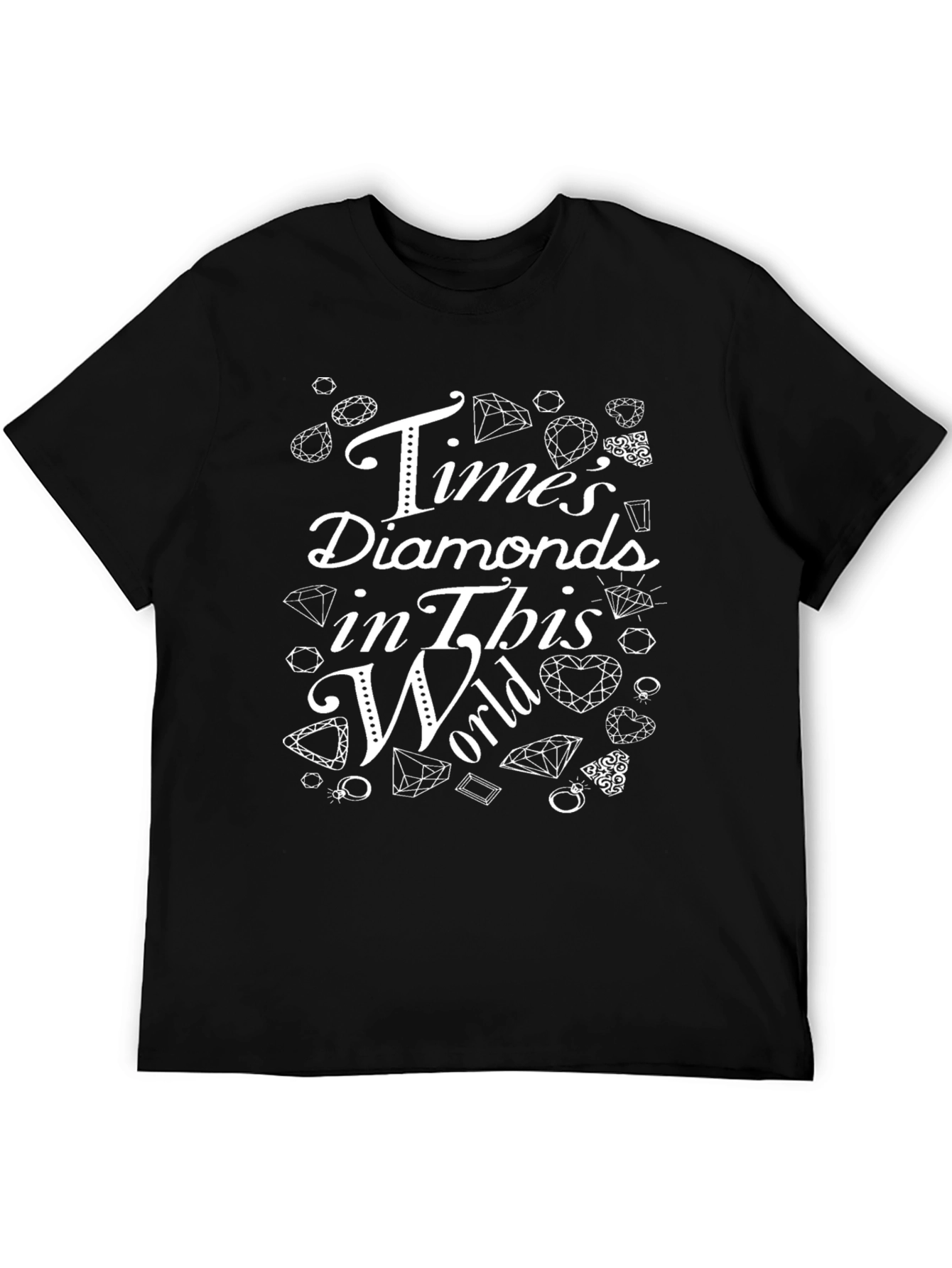 Times Diamonds Graphic T-Shirt - Black