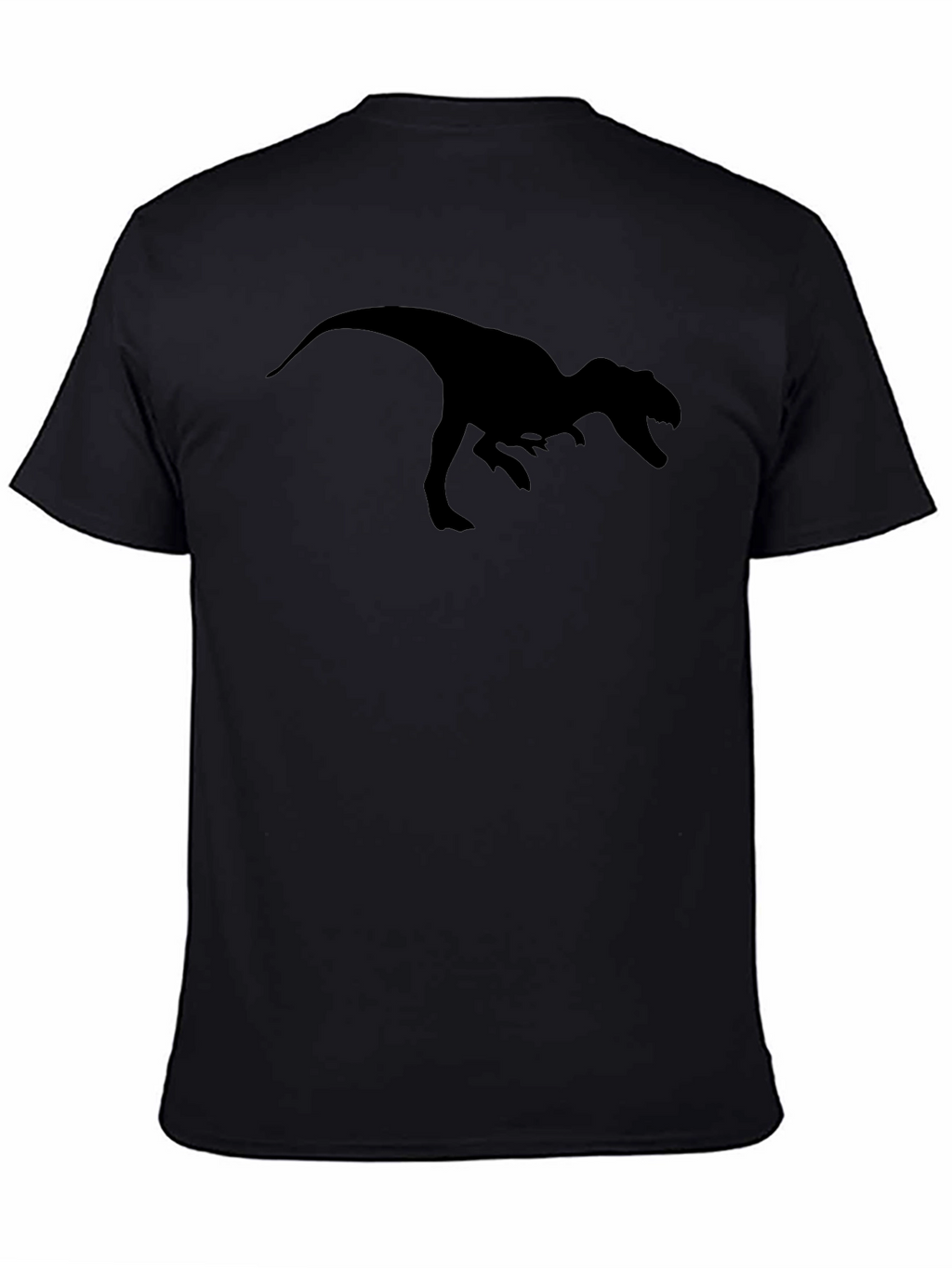 Dinosaur T-Rex Graphic Print Black Cotton Tee
