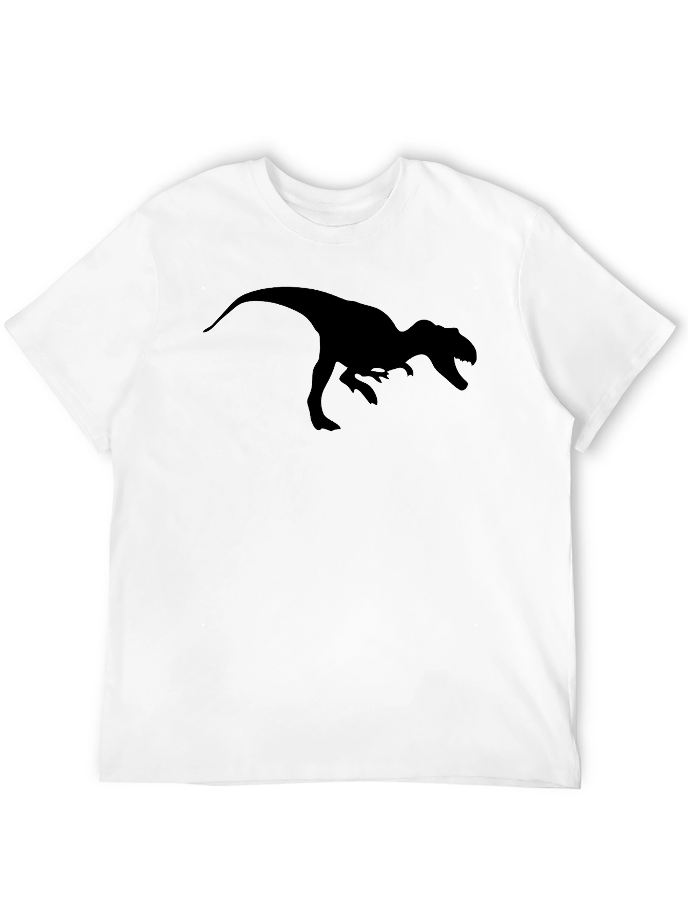 Dinosaur T-Rex Graphic Print Black Cotton Tee