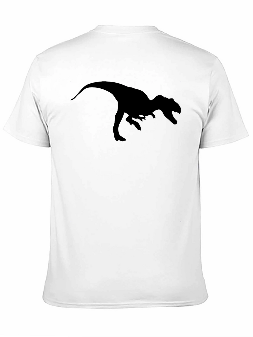 Dinosaur T-Rex Graphic Print Black Cotton Tee