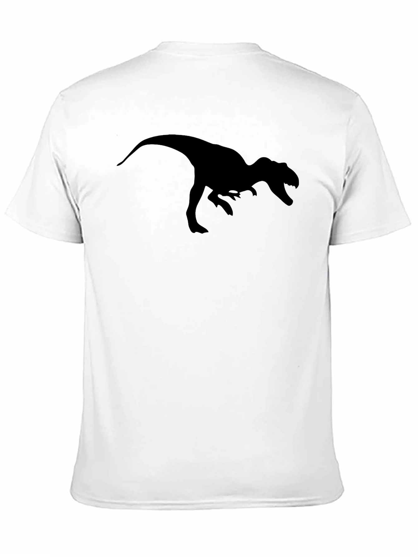 Dinosaur T-Rex Graphic Print Black Cotton Tee