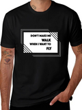 Fly High: Graphic Print Mens Black T-Shirt