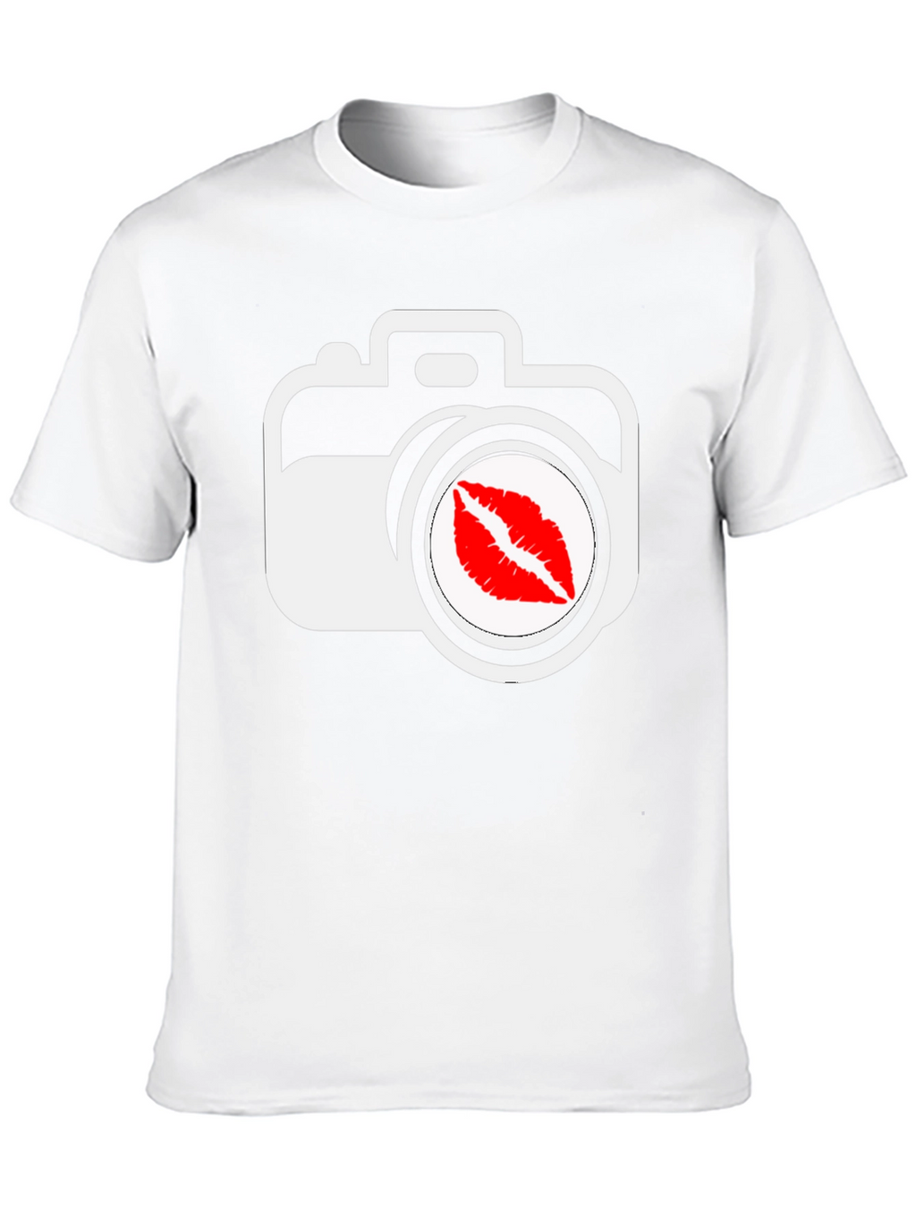 Camera Kiss Graphic T-Shirt - Black