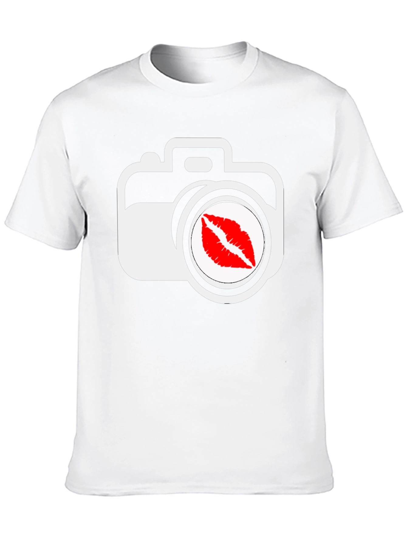 Camera Kiss Graphic T-Shirt - Black