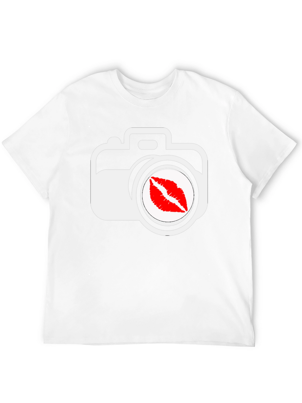 Camera Kiss Graphic T-Shirt - Black