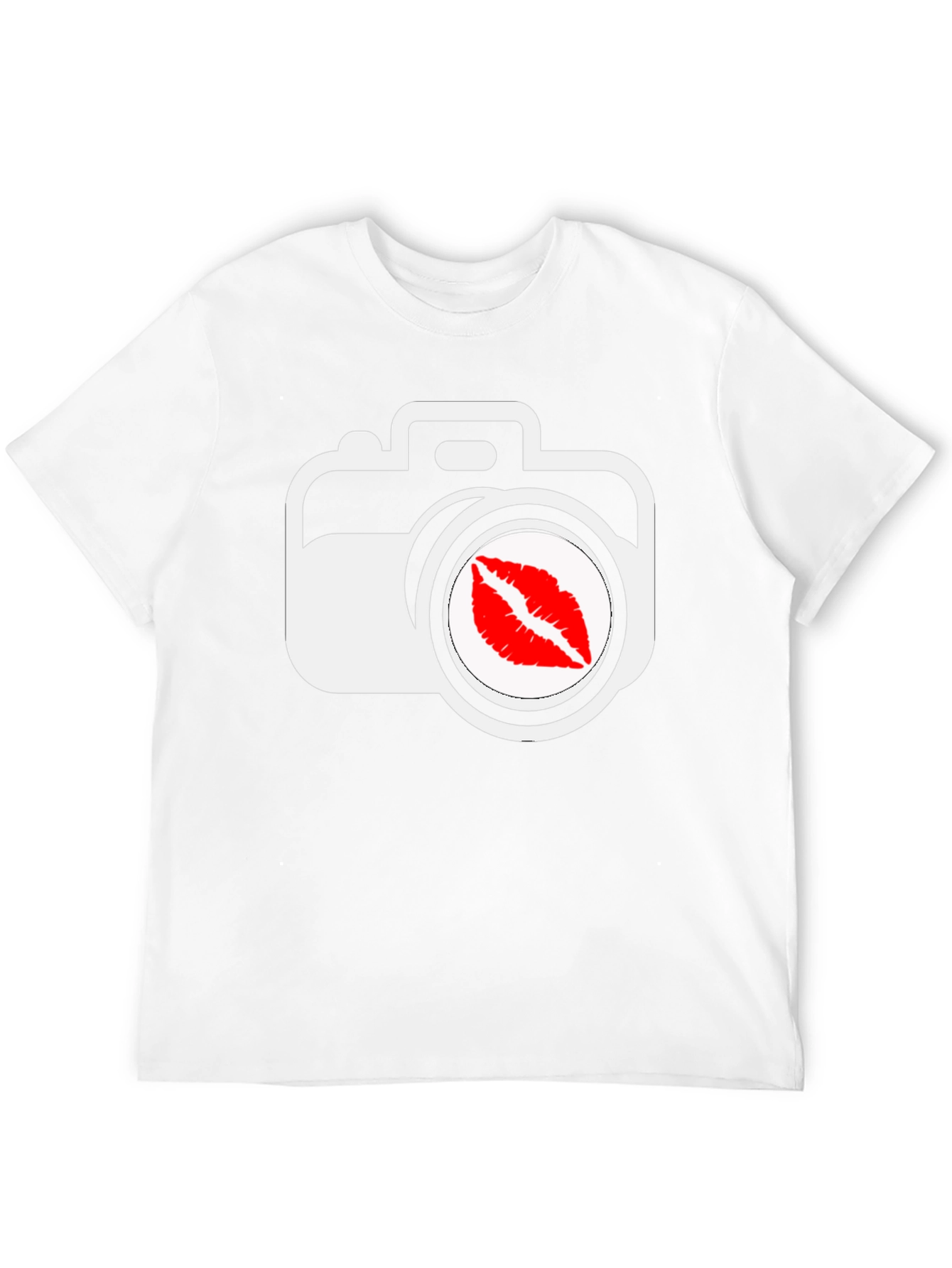 Camera Kiss Graphic T-Shirt - Black