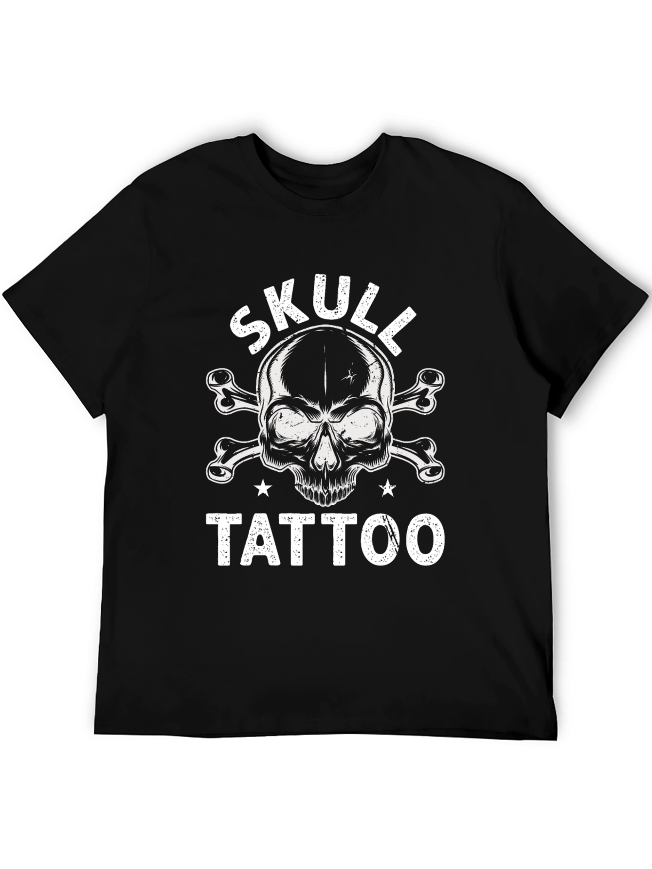 Skull Tattoo Graphic Black T-Shirt