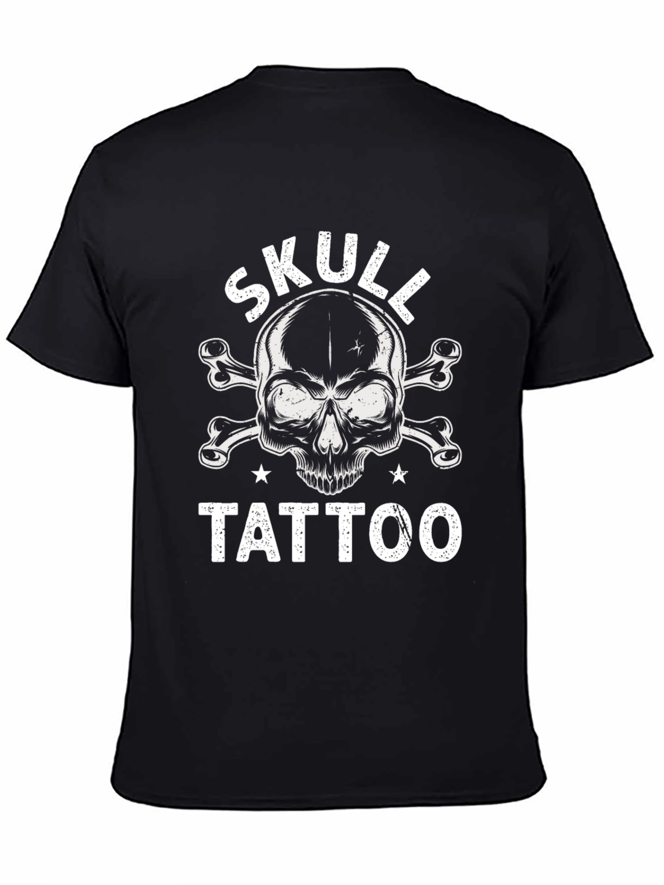 Skull Tattoo Graphic Black T-Shirt