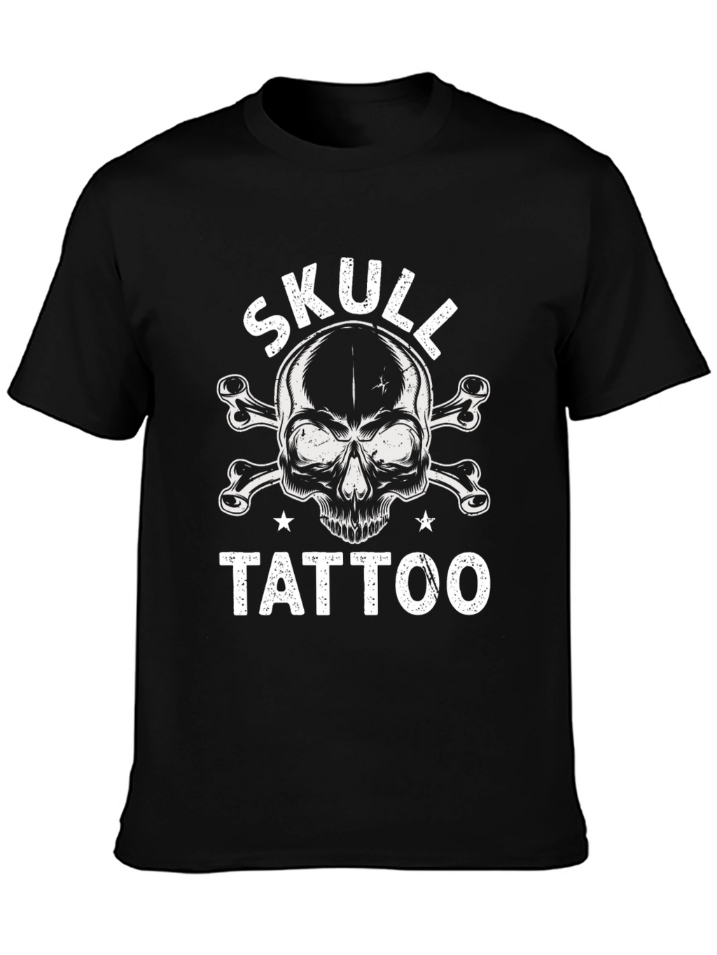 Skull Tattoo Graphic Black T-Shirt