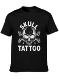 Skull Tattoo Graphic Black T-Shirt