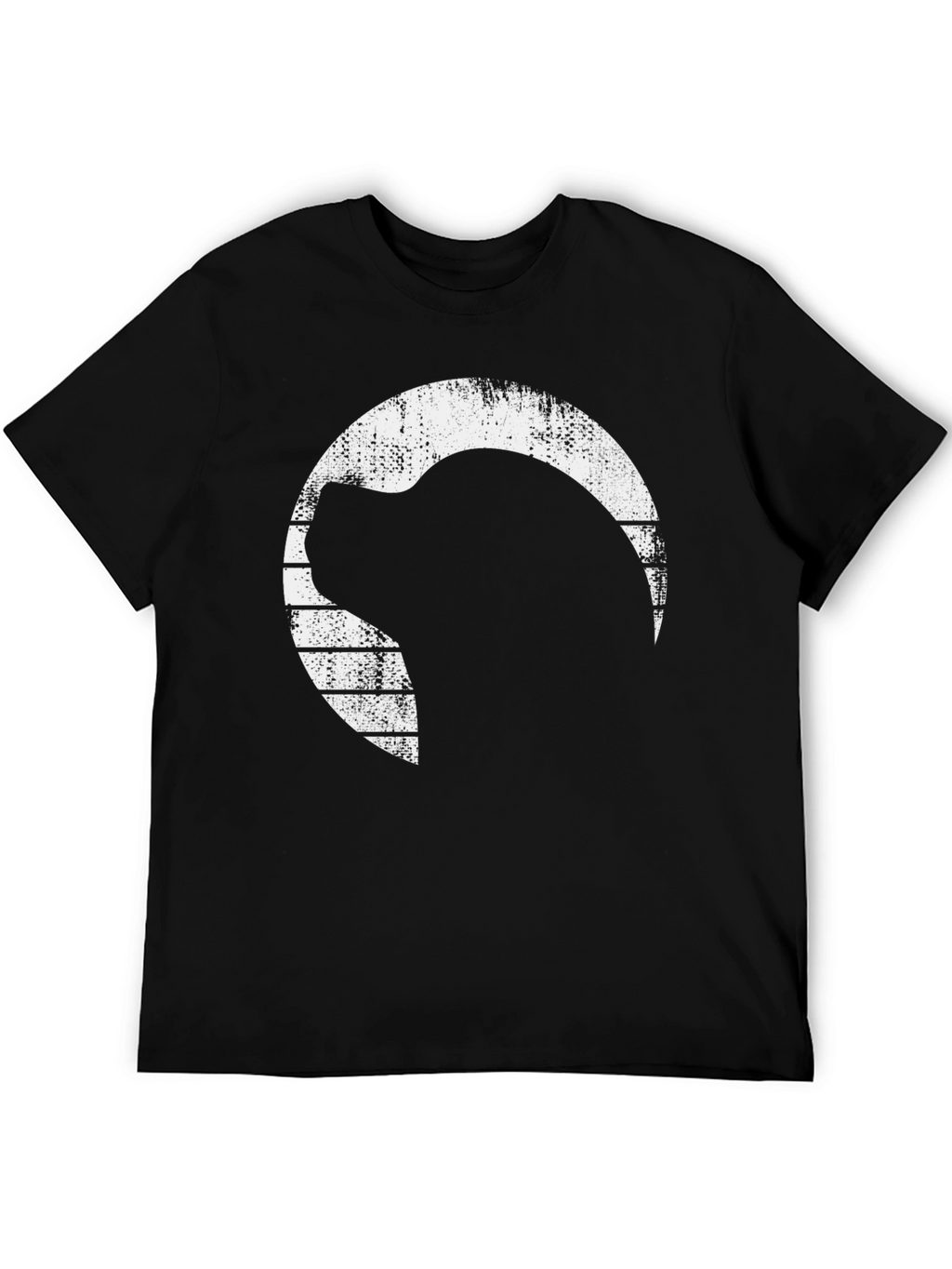 Cool Retro Bear Silhouette T-Shirt - Black