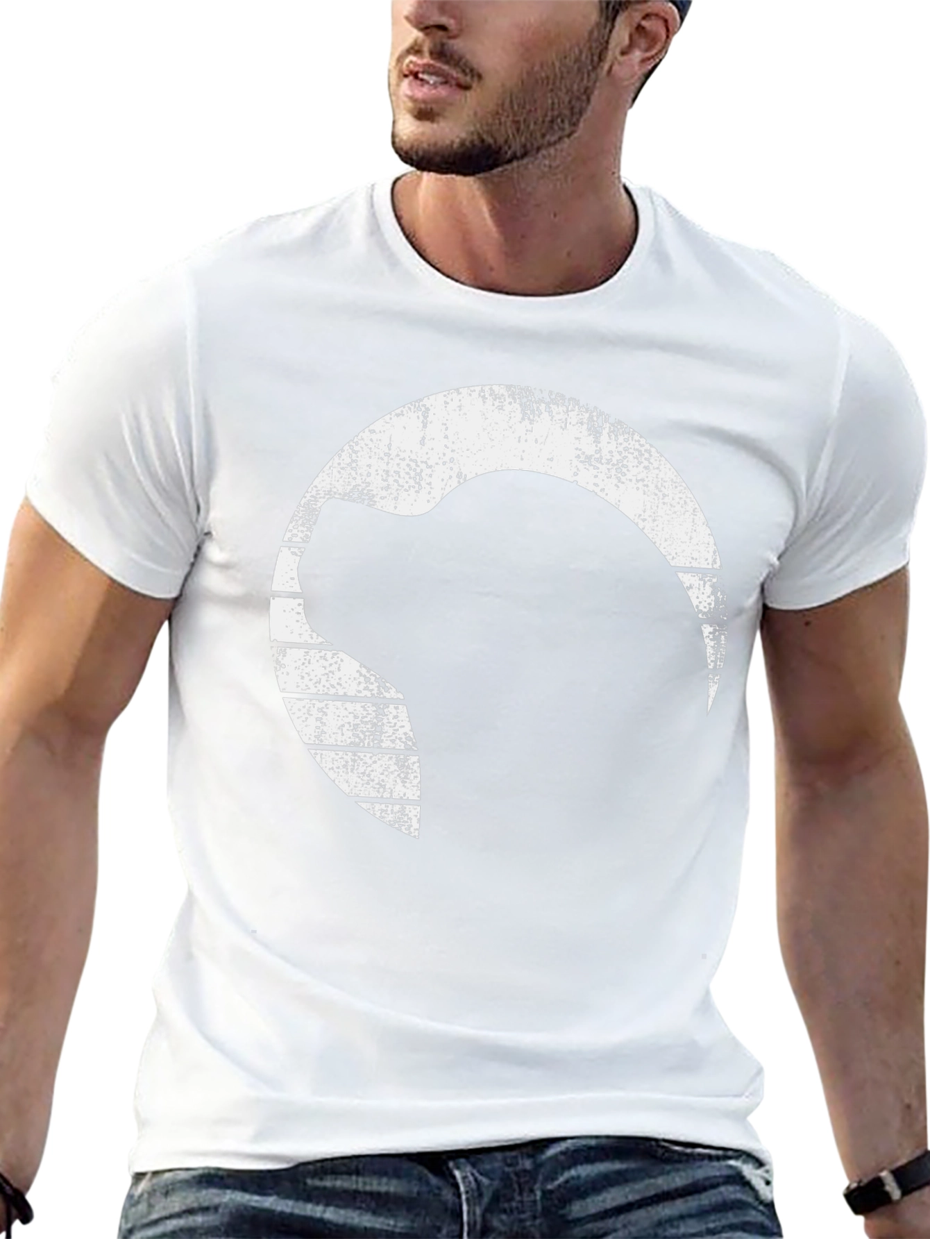 Cool Retro Bear Silhouette T-Shirt - Black