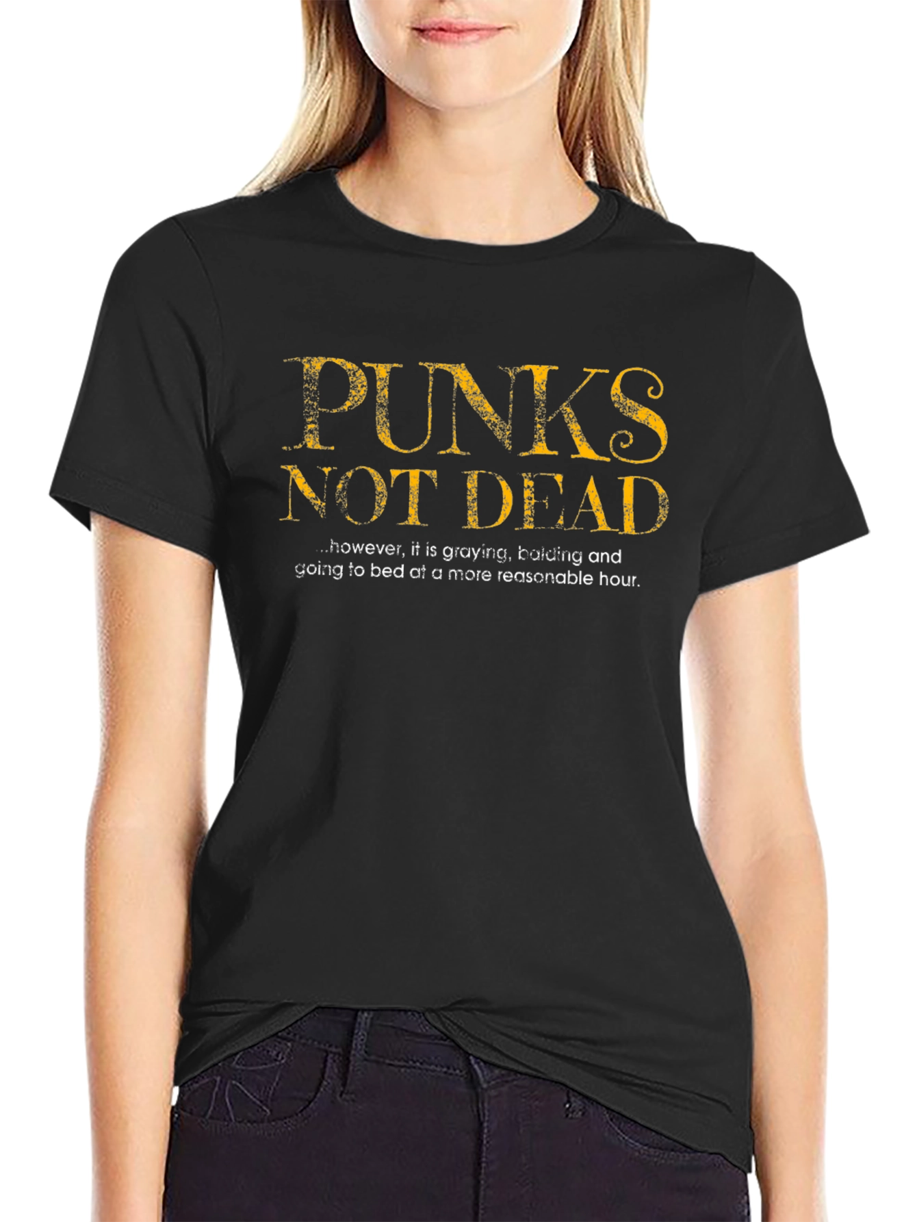 Punks Not Dead T-Shirt - Funny Graying & Balding Joke Tee