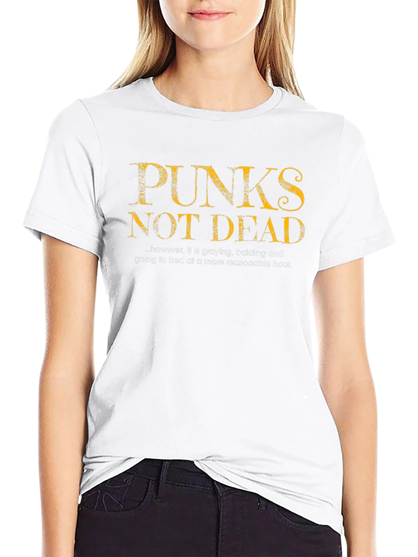 Punks Not Dead T-Shirt - Funny Graying & Balding Joke Tee