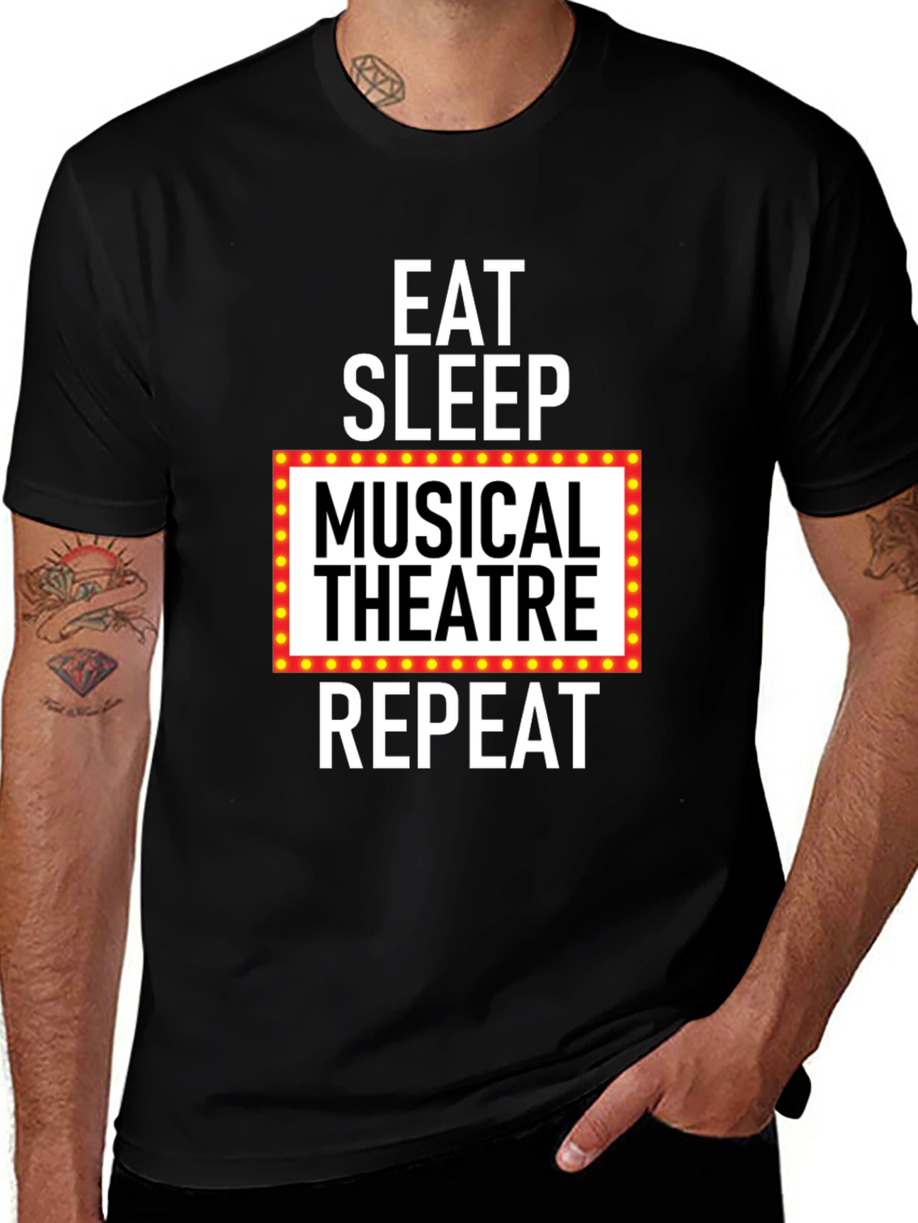 Eat Sleep Musical Theatre Repeat Graphic T-Shirt