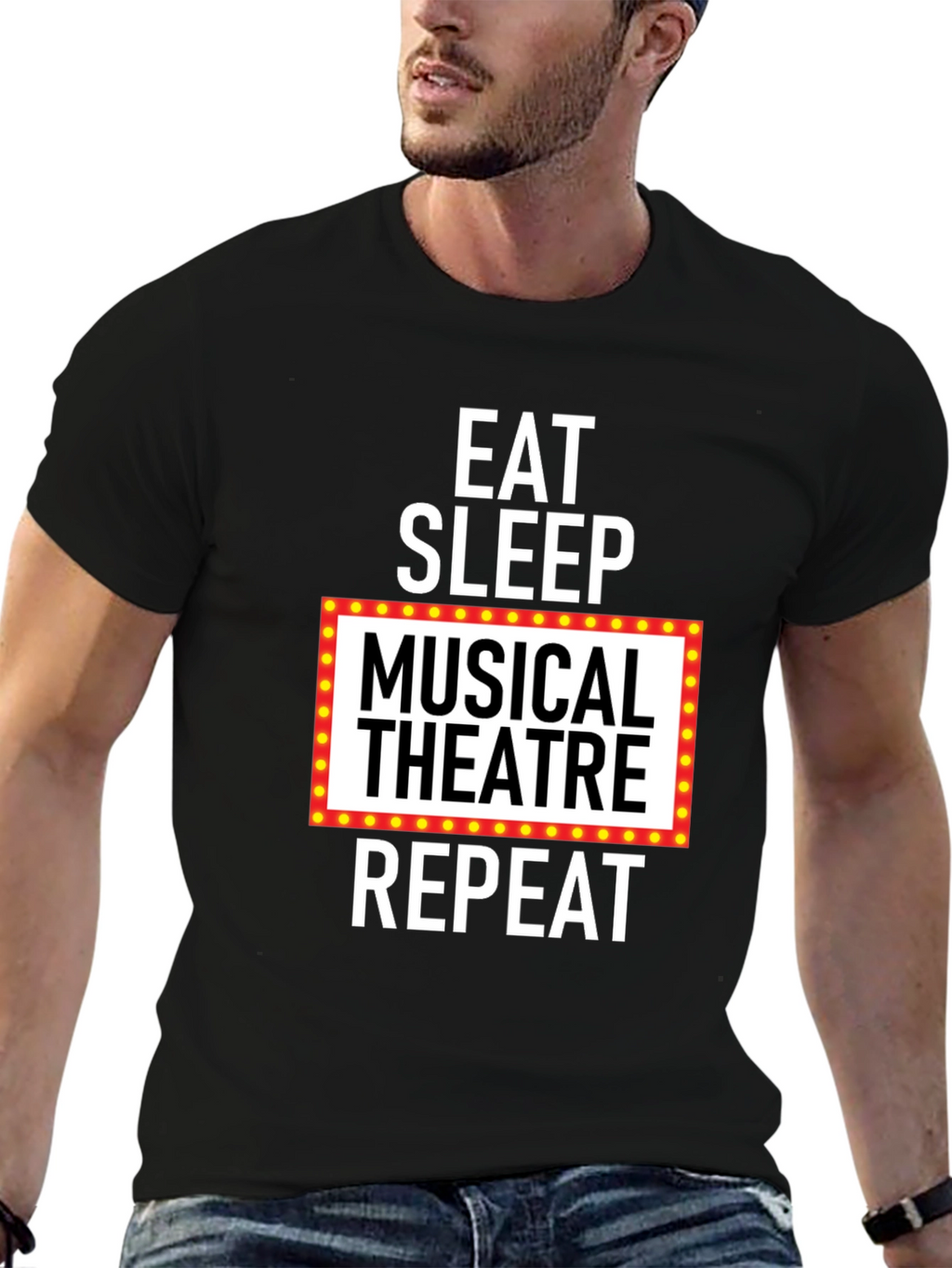 Eat Sleep Musical Theatre Repeat Graphic T-Shirt