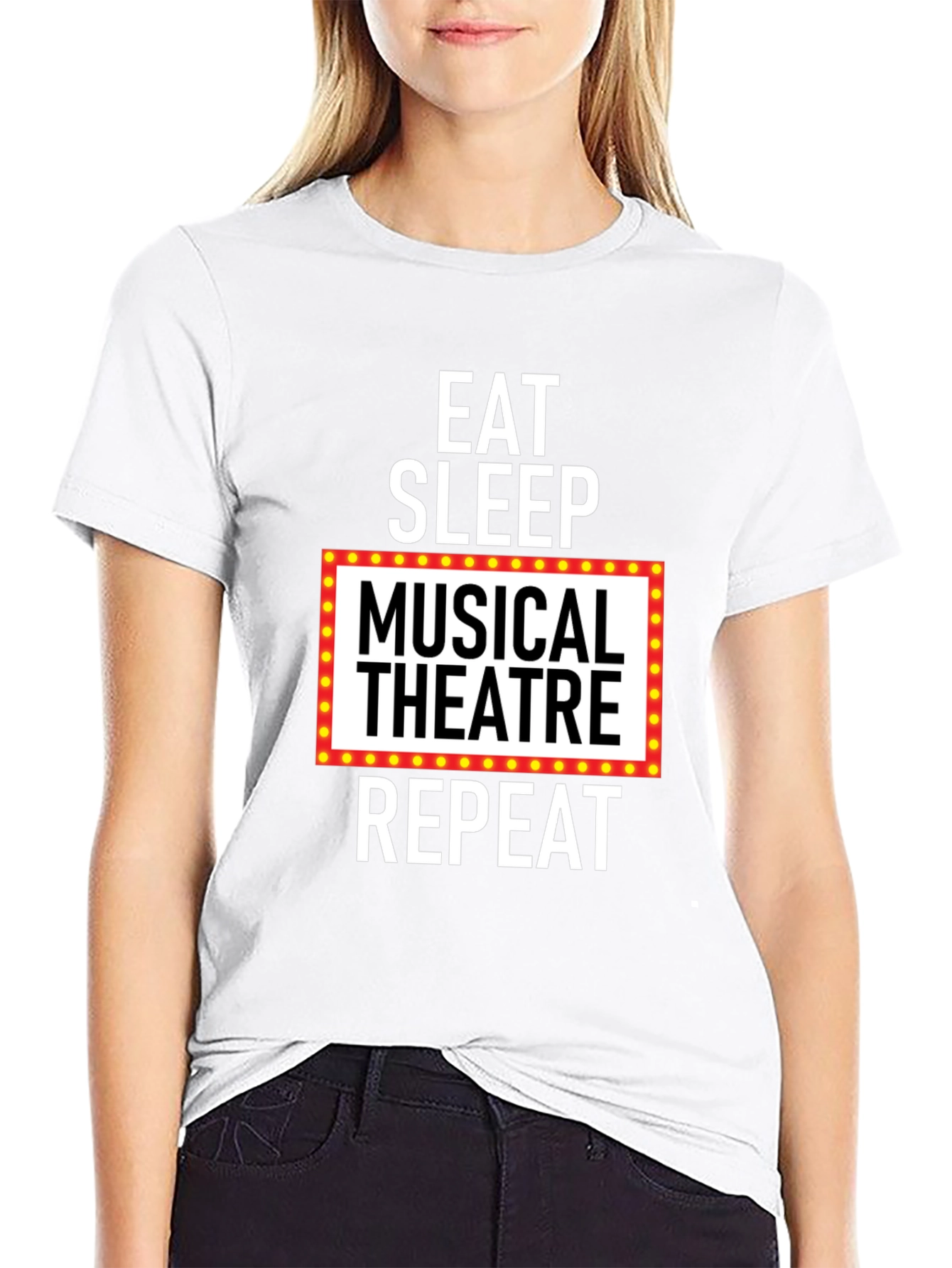 Eat Sleep Musical Theatre Repeat Graphic T-Shirt