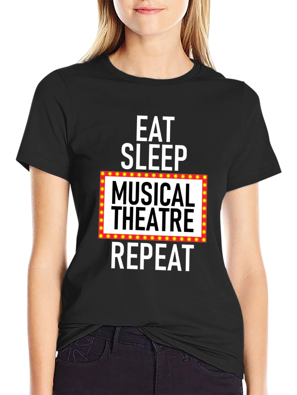 Eat Sleep Musical Theatre Repeat Graphic T-Shirt