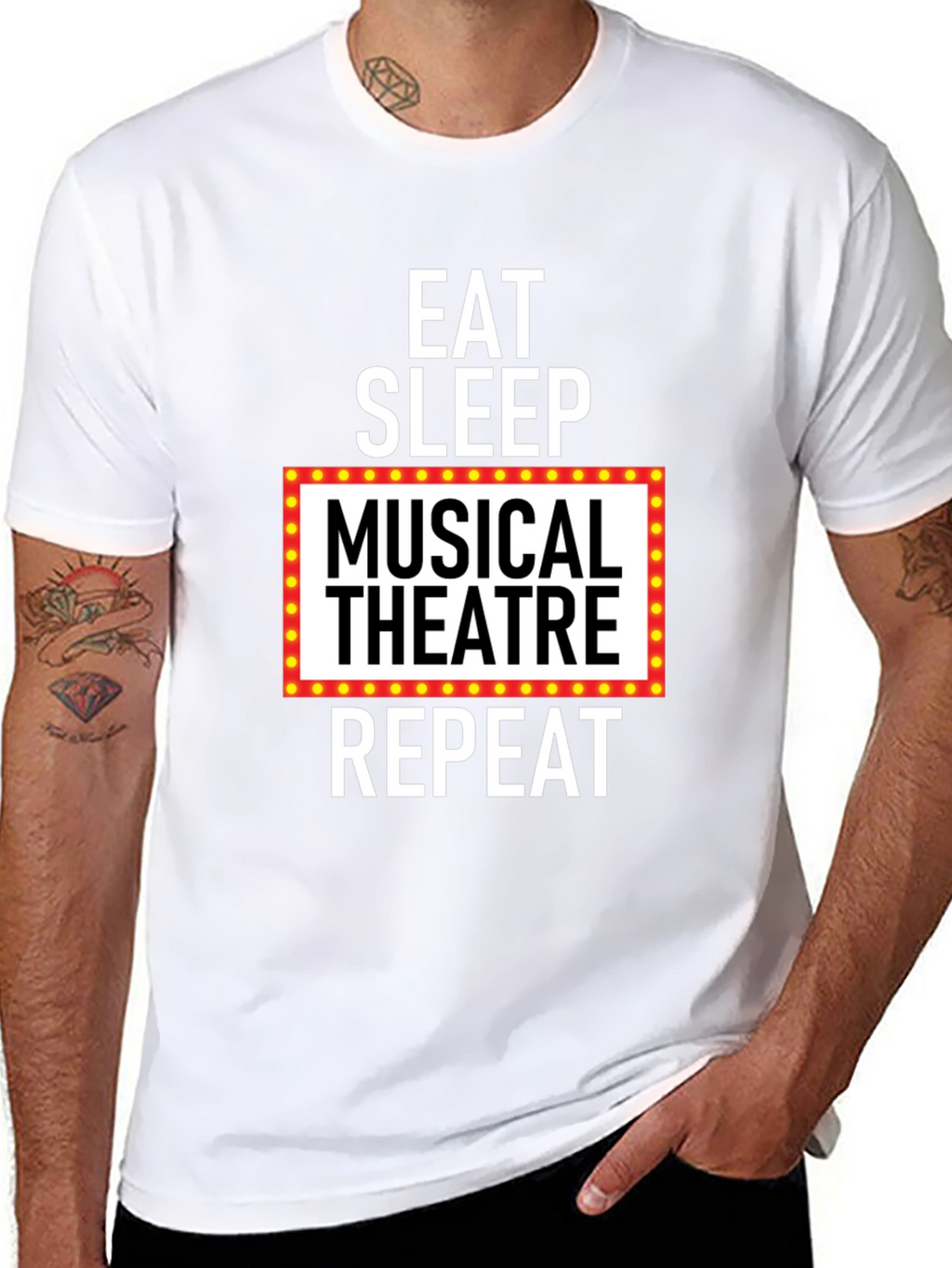 Eat Sleep Musical Theatre Repeat Graphic T-Shirt