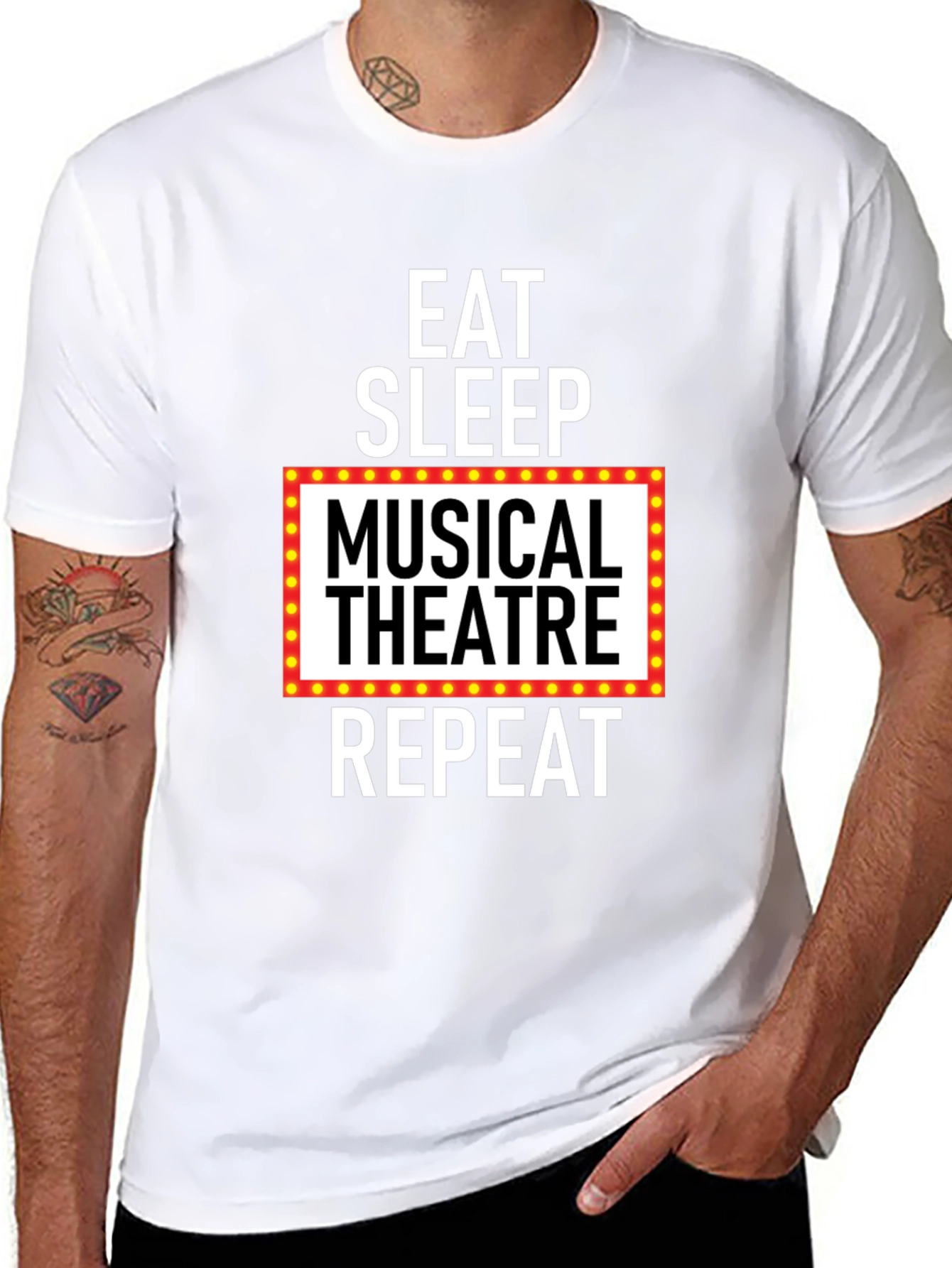 Eat Sleep Musical Theatre Repeat Graphic T-Shirt
