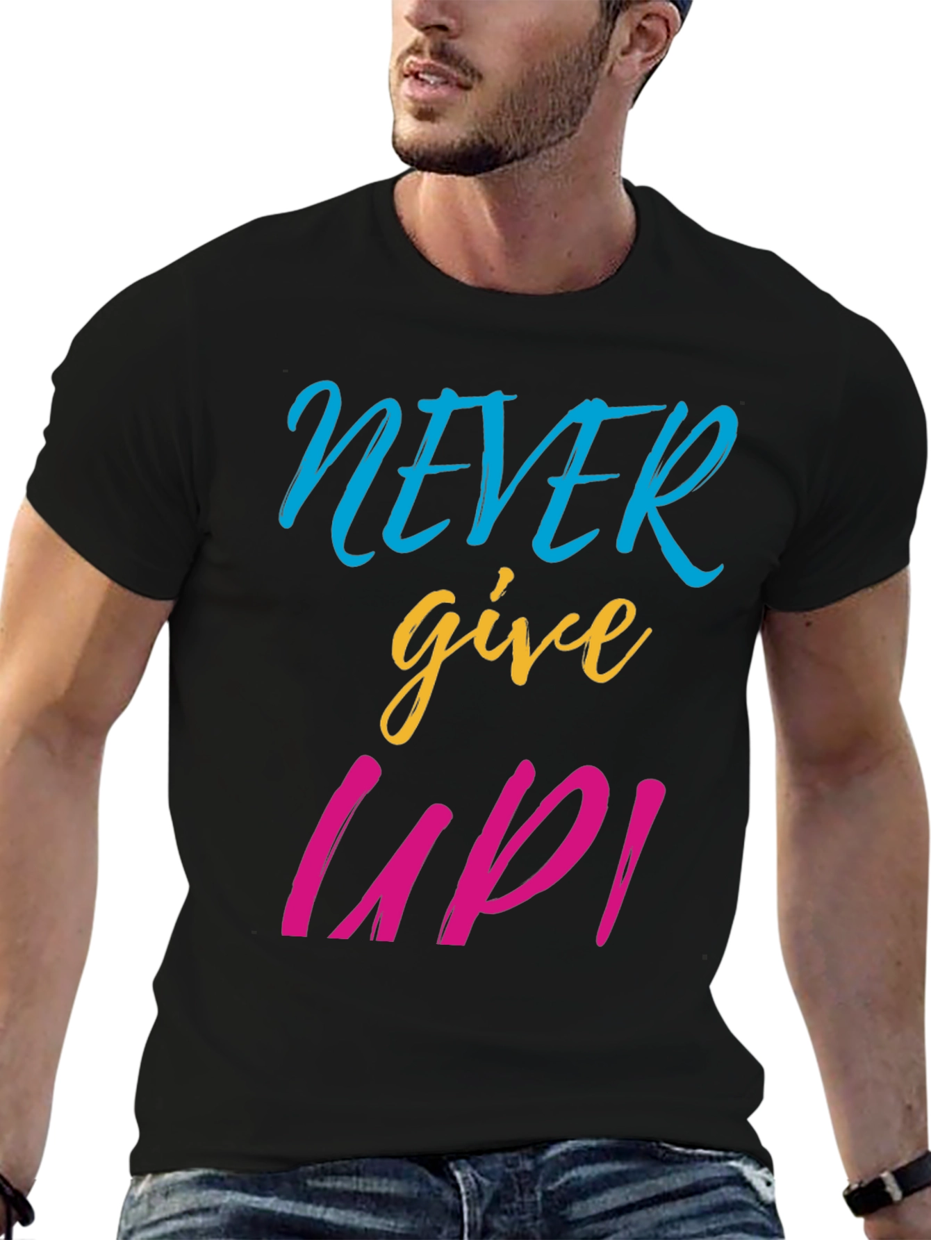 Never Give Up Graphic Tee - Motivational T-Shirt