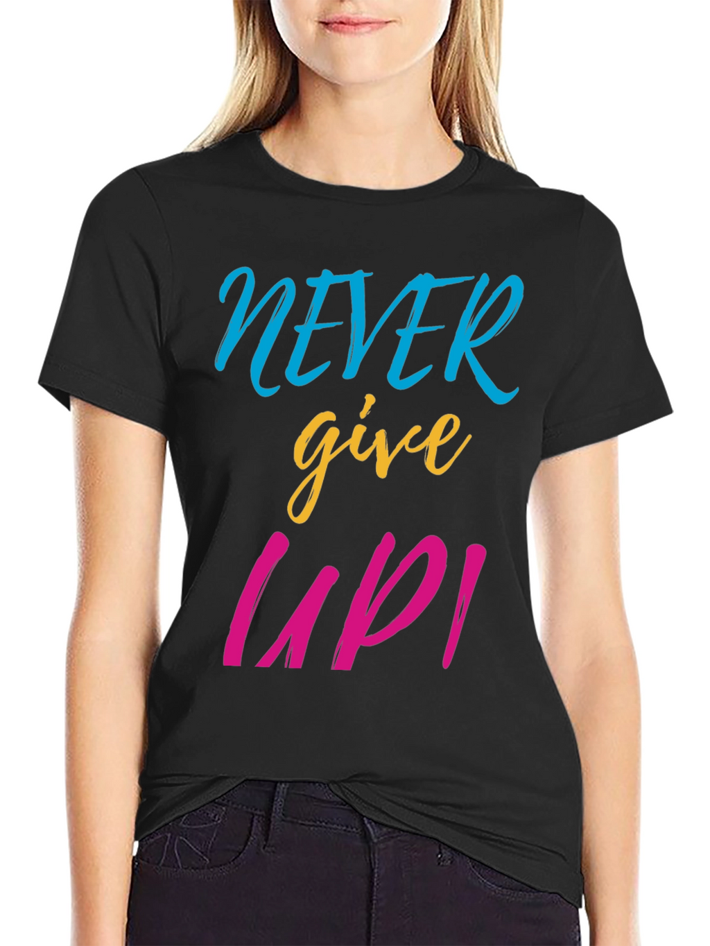 Never Give Up Graphic Tee - Motivational T-Shirt