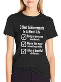 Mechanic Mans Life Achievements T-Shirt