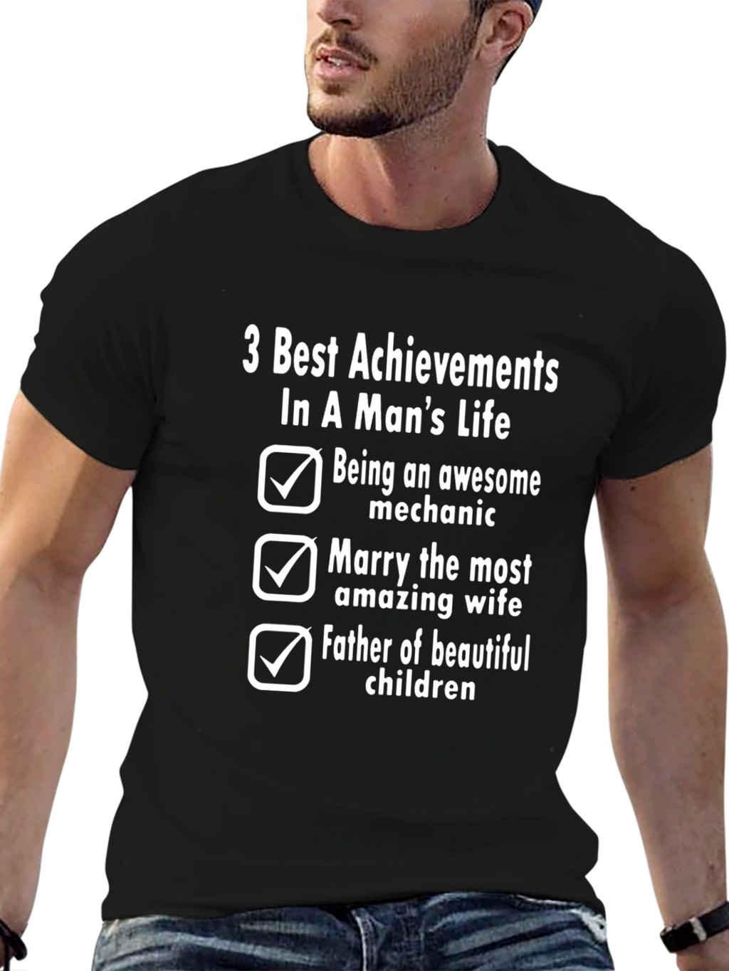 Mechanic Mans Life Achievements T-Shirt