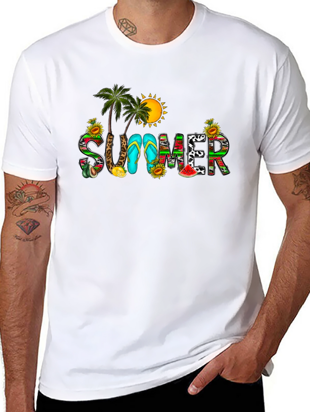 Summer Graphic Black T-Shirt
