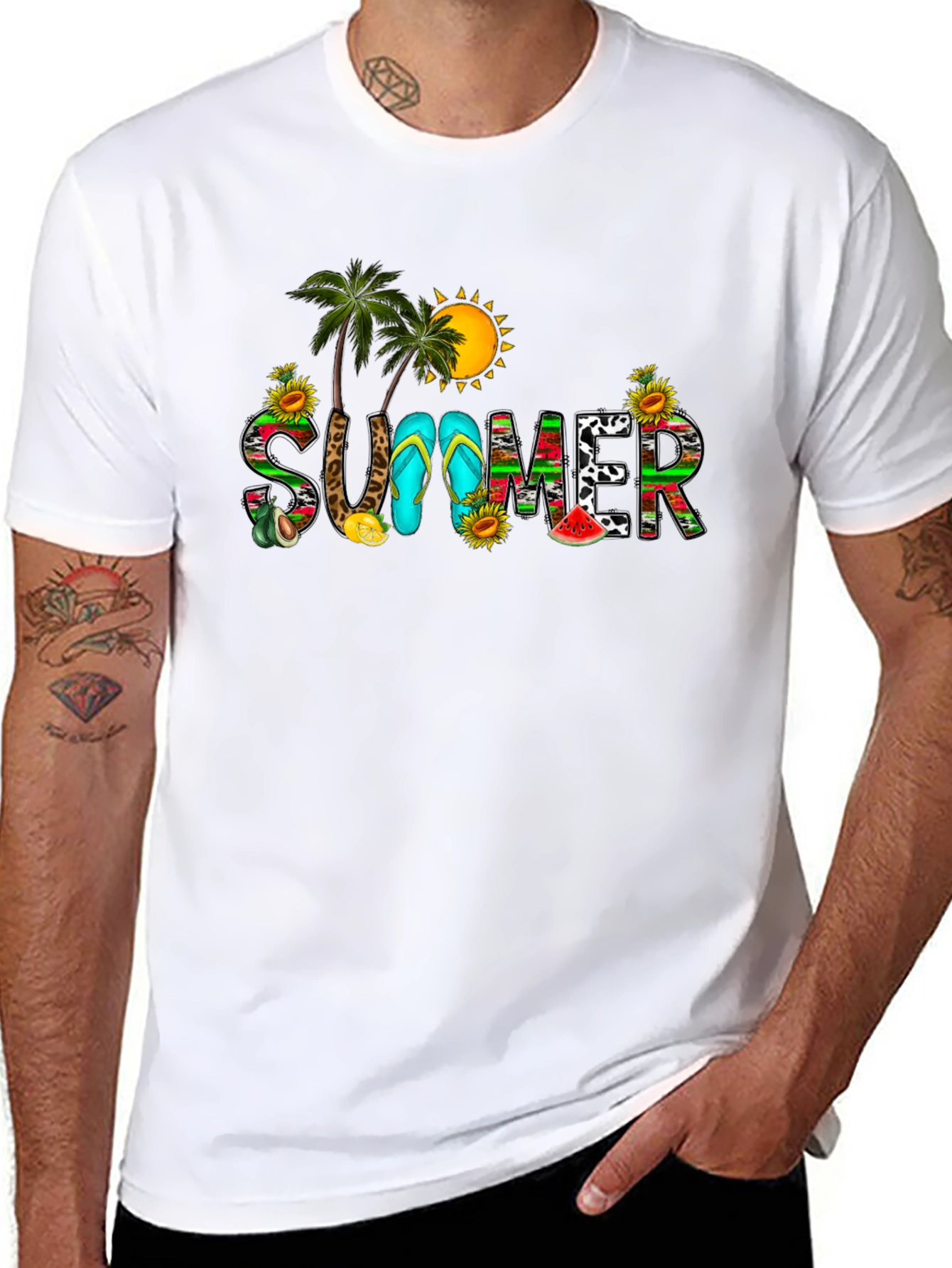 Summer Graphic Black T-Shirt