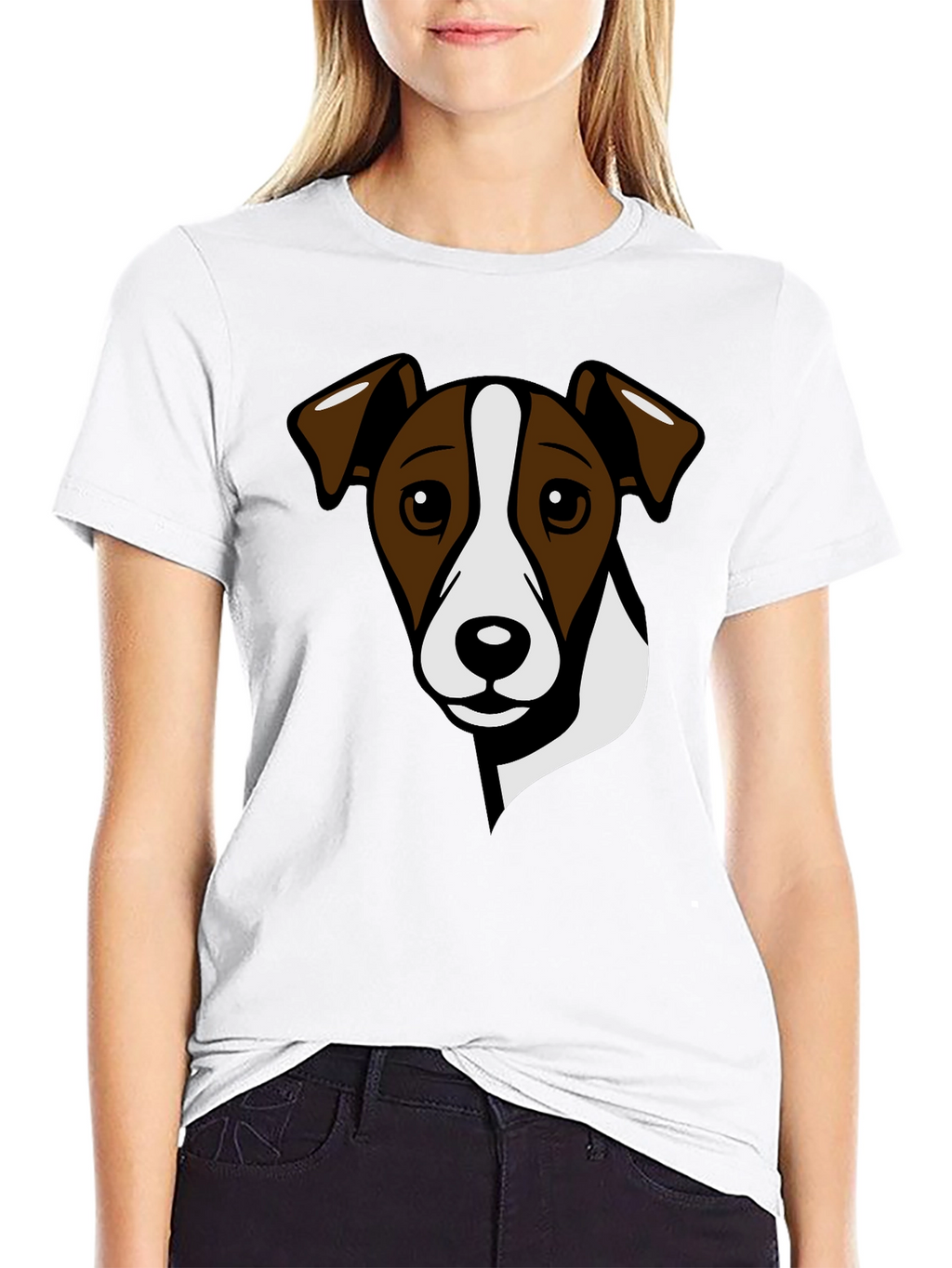 Dog Graphic Tee - Jack Russell Terrier Black T-Shirt