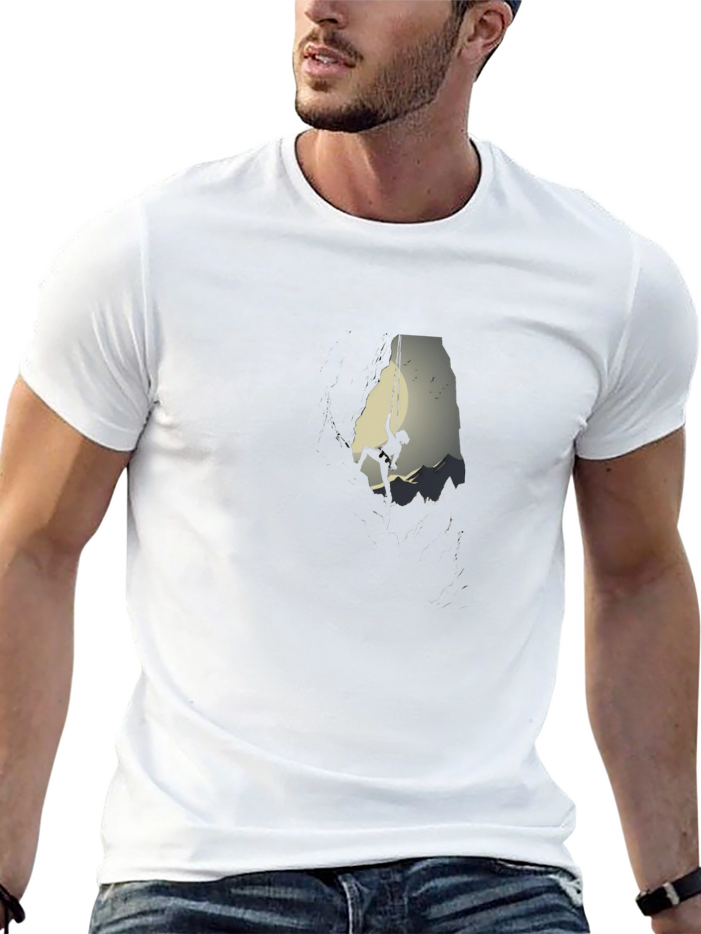 Climbing Silhouette Graphic T-Shirt