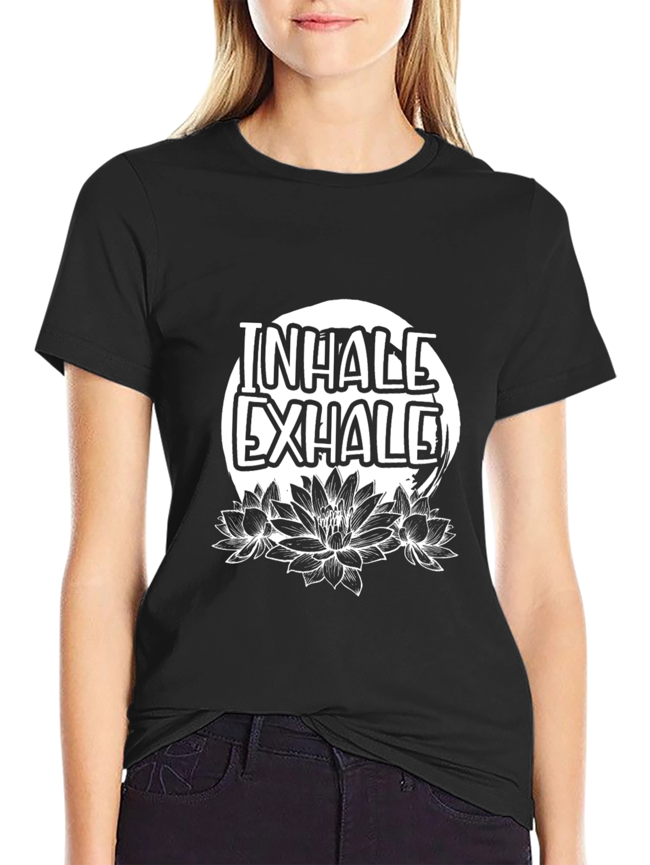 Inhale Exhale Lotus Graphic T-Shirt