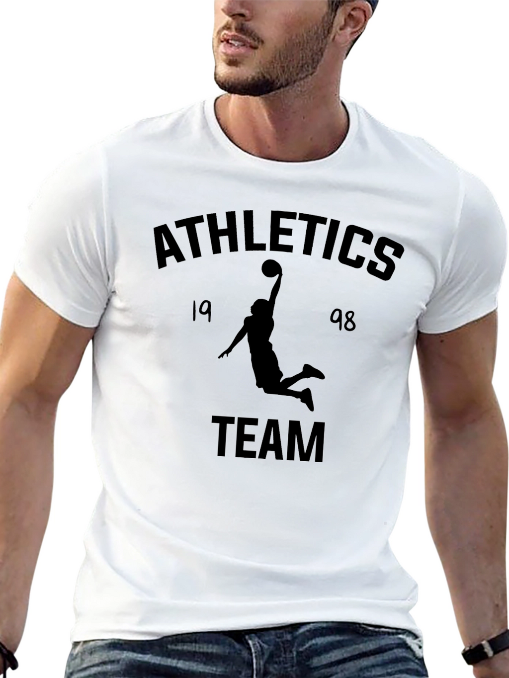 Athletics Team Graphic T-Shirt - Black