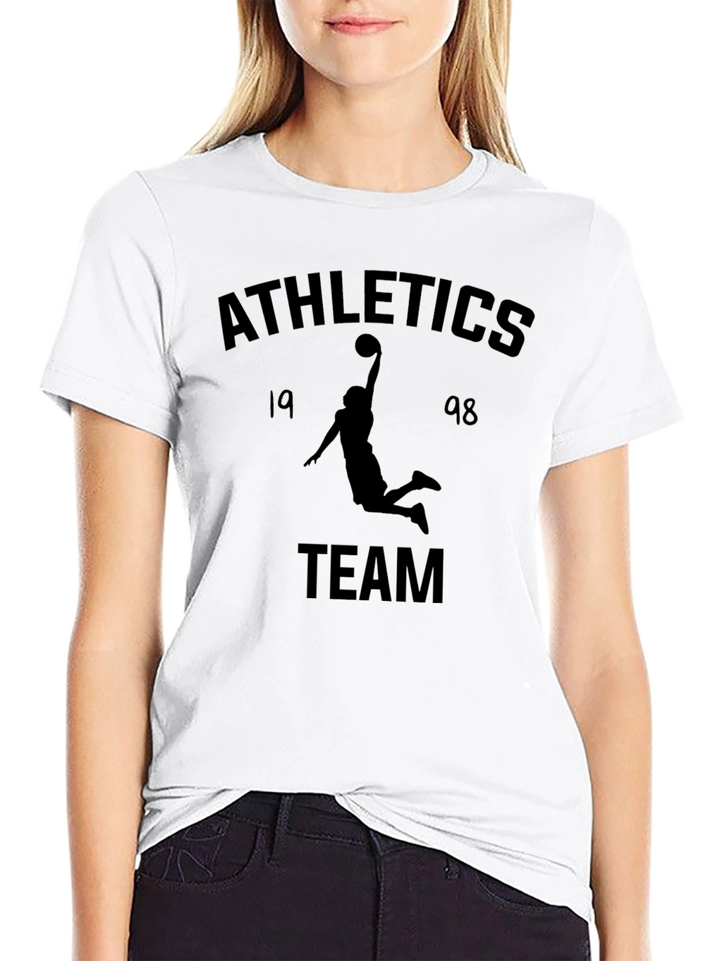Athletics Team Graphic T-Shirt - Black