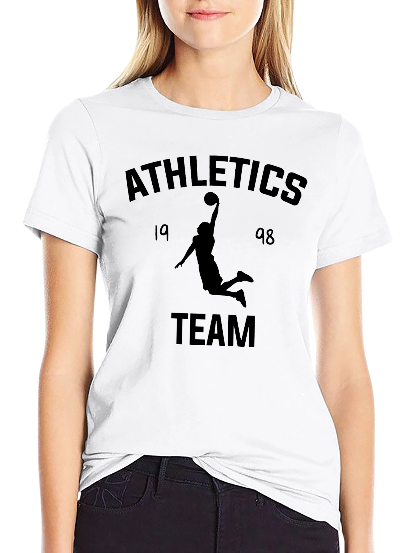 Athletics Team Graphic T-Shirt - Black