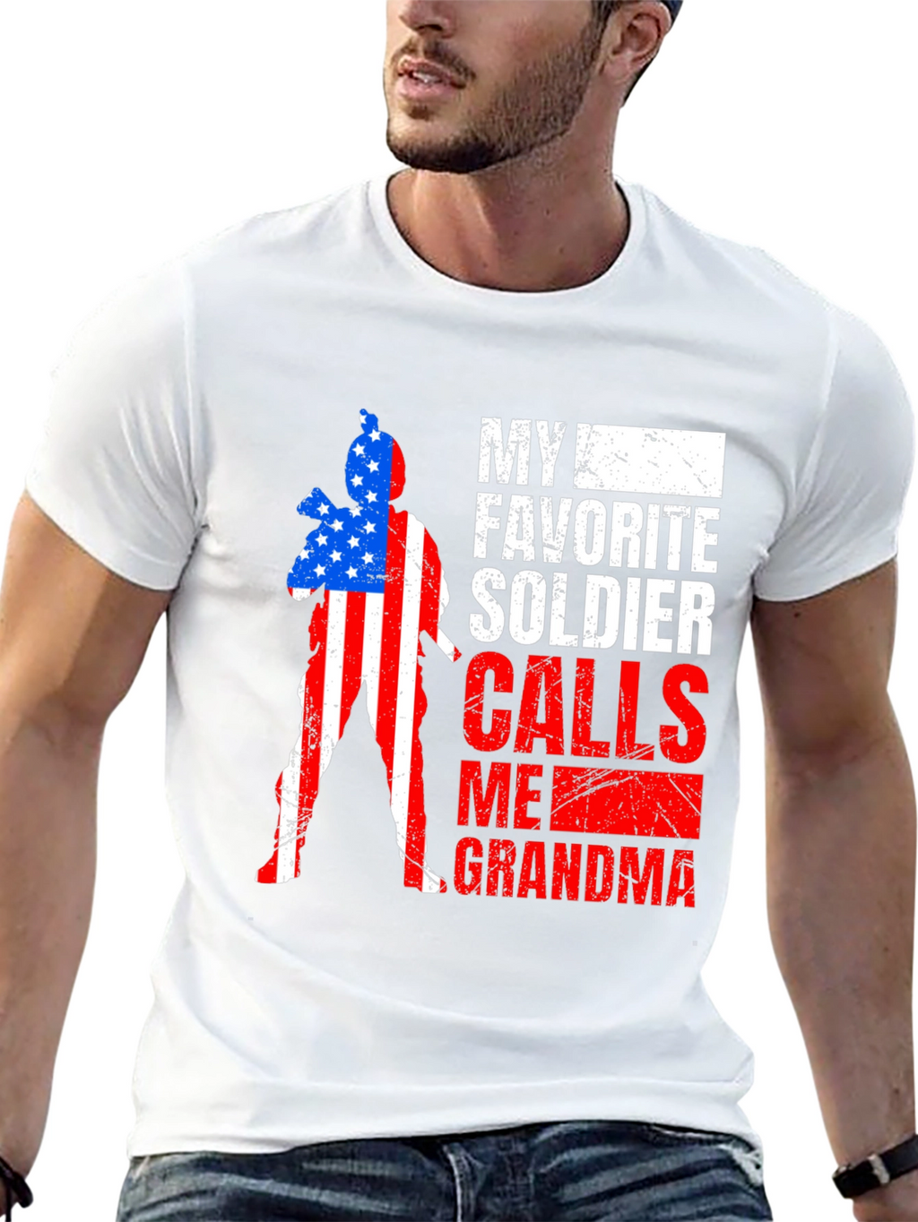 My Favorite Soldier Grandma Patriotic T-Shirt